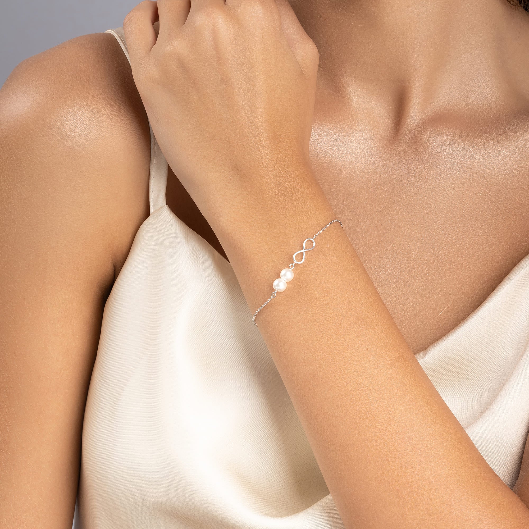 Infinity Pearl Charm Bracelet - Image 10