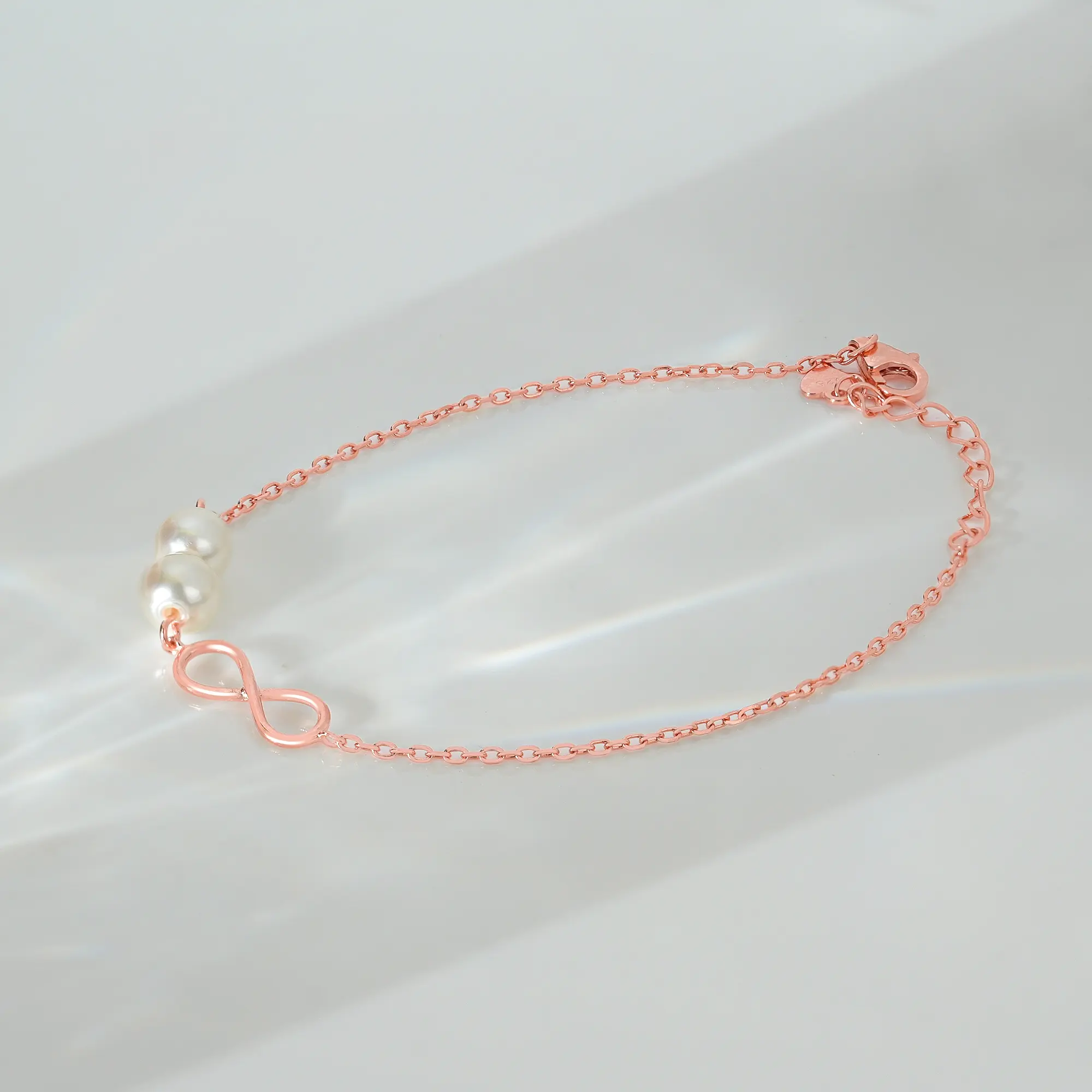 Infinity Pearl Charm Bracelet - Image 3