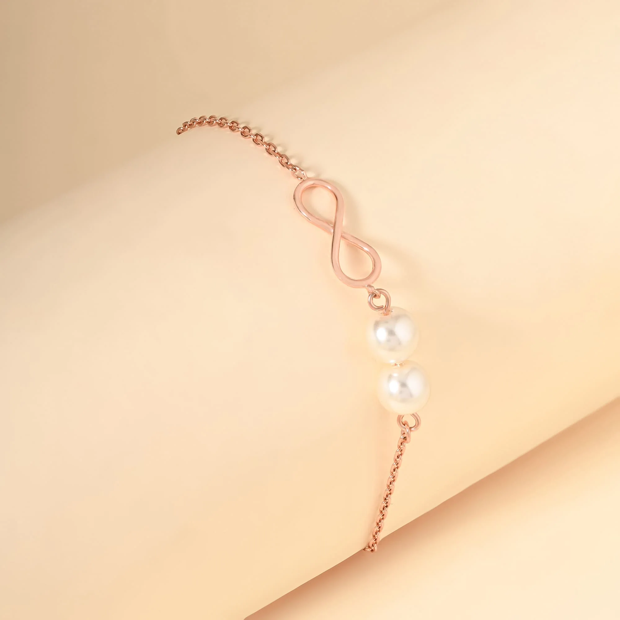 Infinity Pearl Charm Bracelet - Image 4