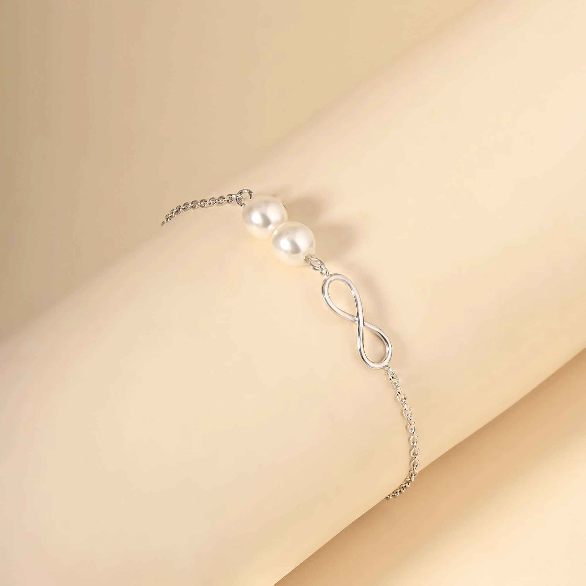 Infinity Pearl Charm Bracelet - Image 9