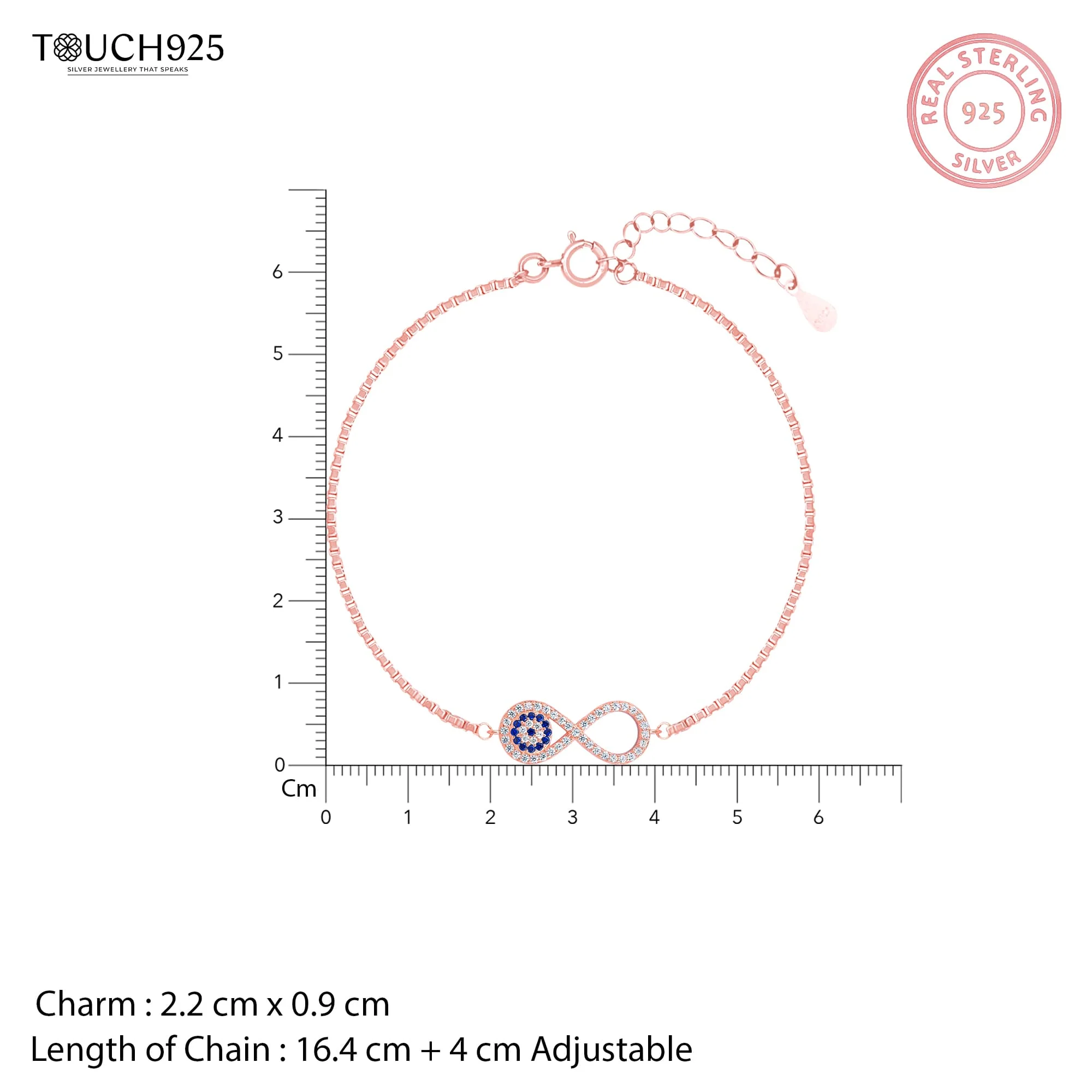 Infinity Rose Gold Bracelet - Image 5