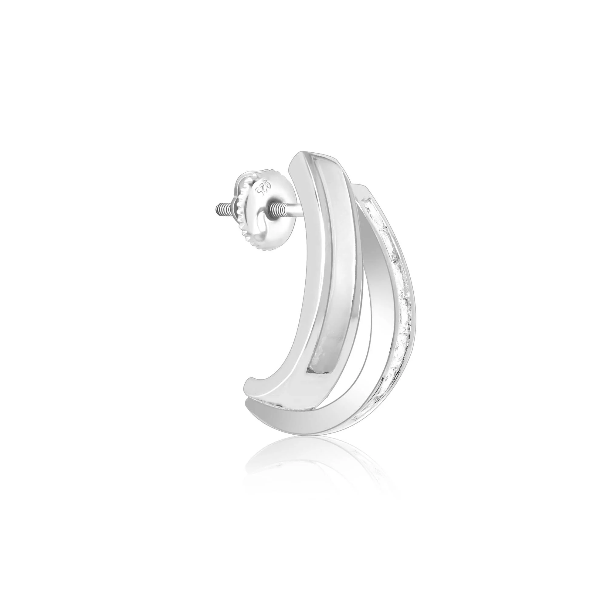 Interlinking Curve Silver Studs - Image 11