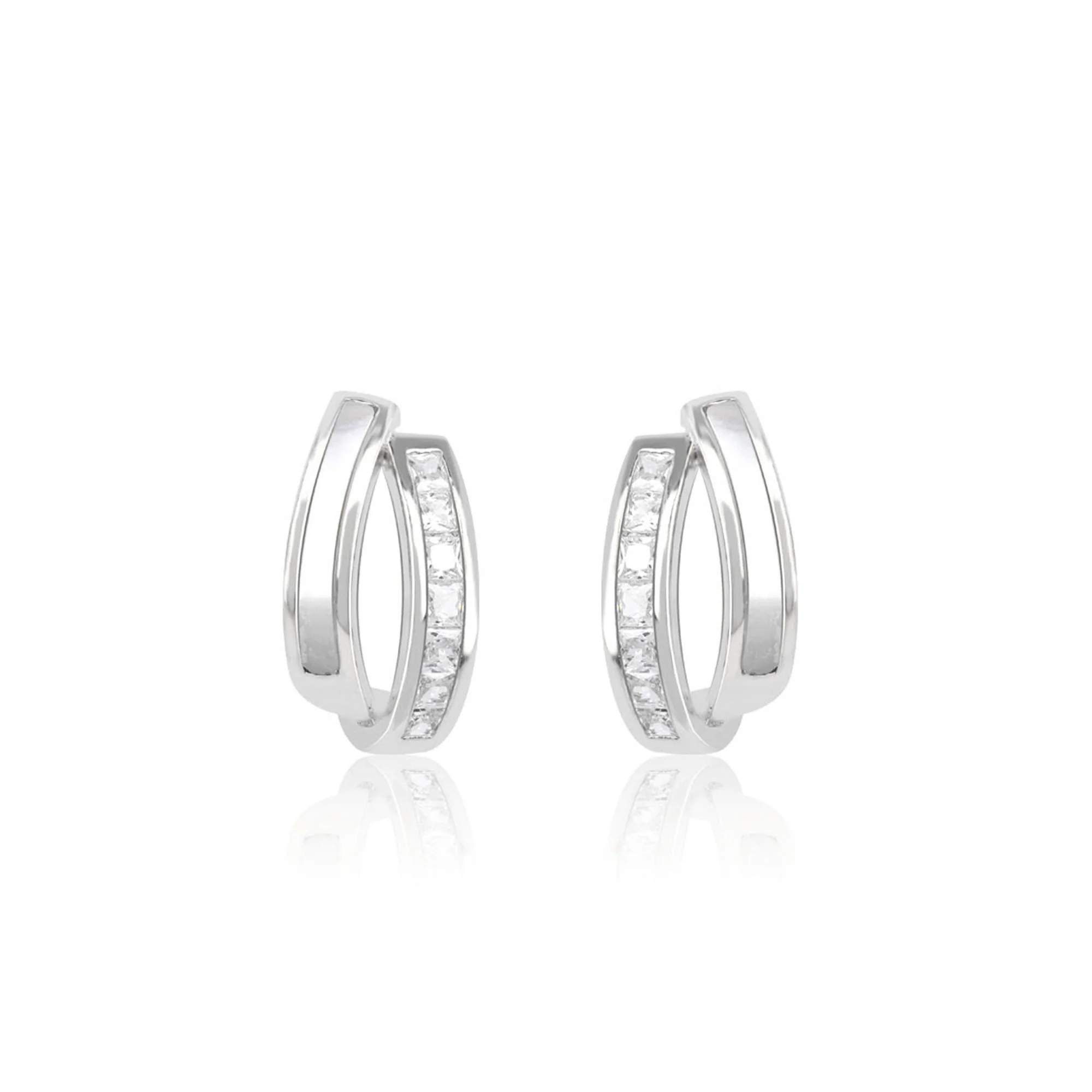 Interlinking Curve Silver Studs - Image 13