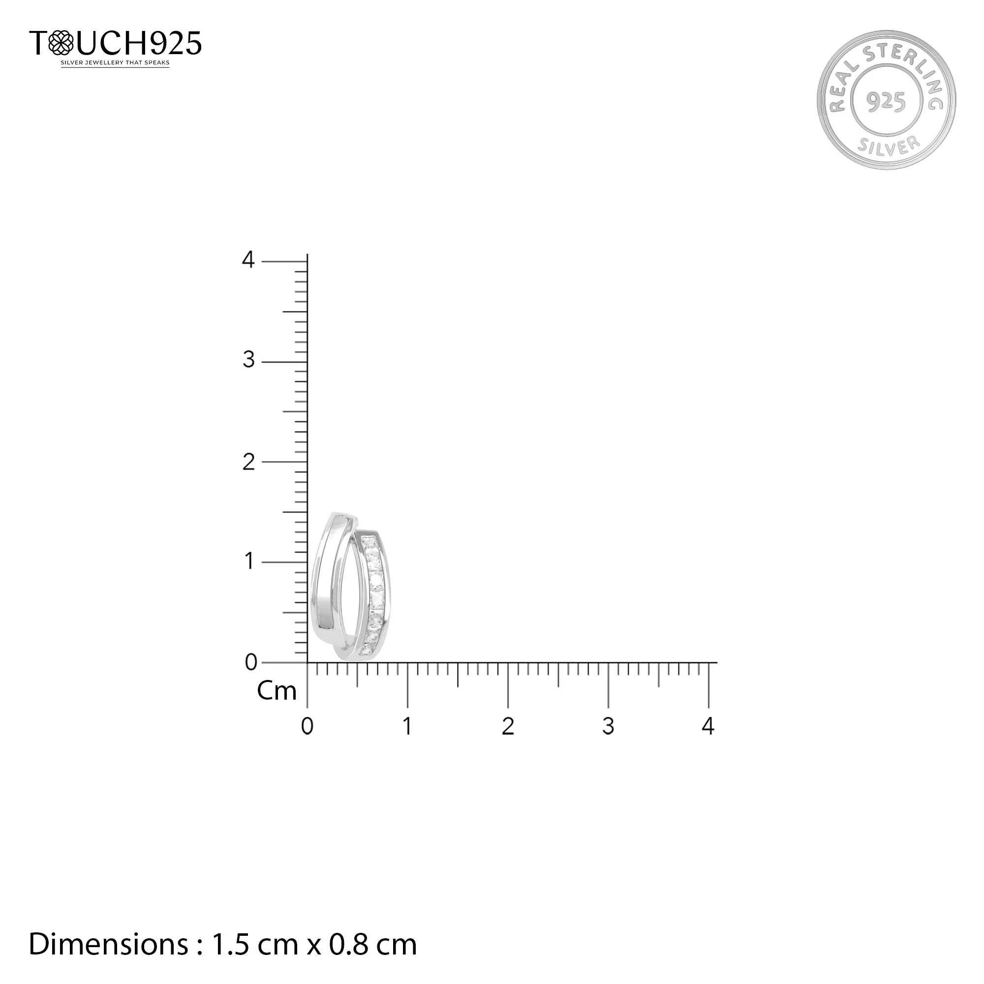 Interlinking Curve Silver Studs - Image 15