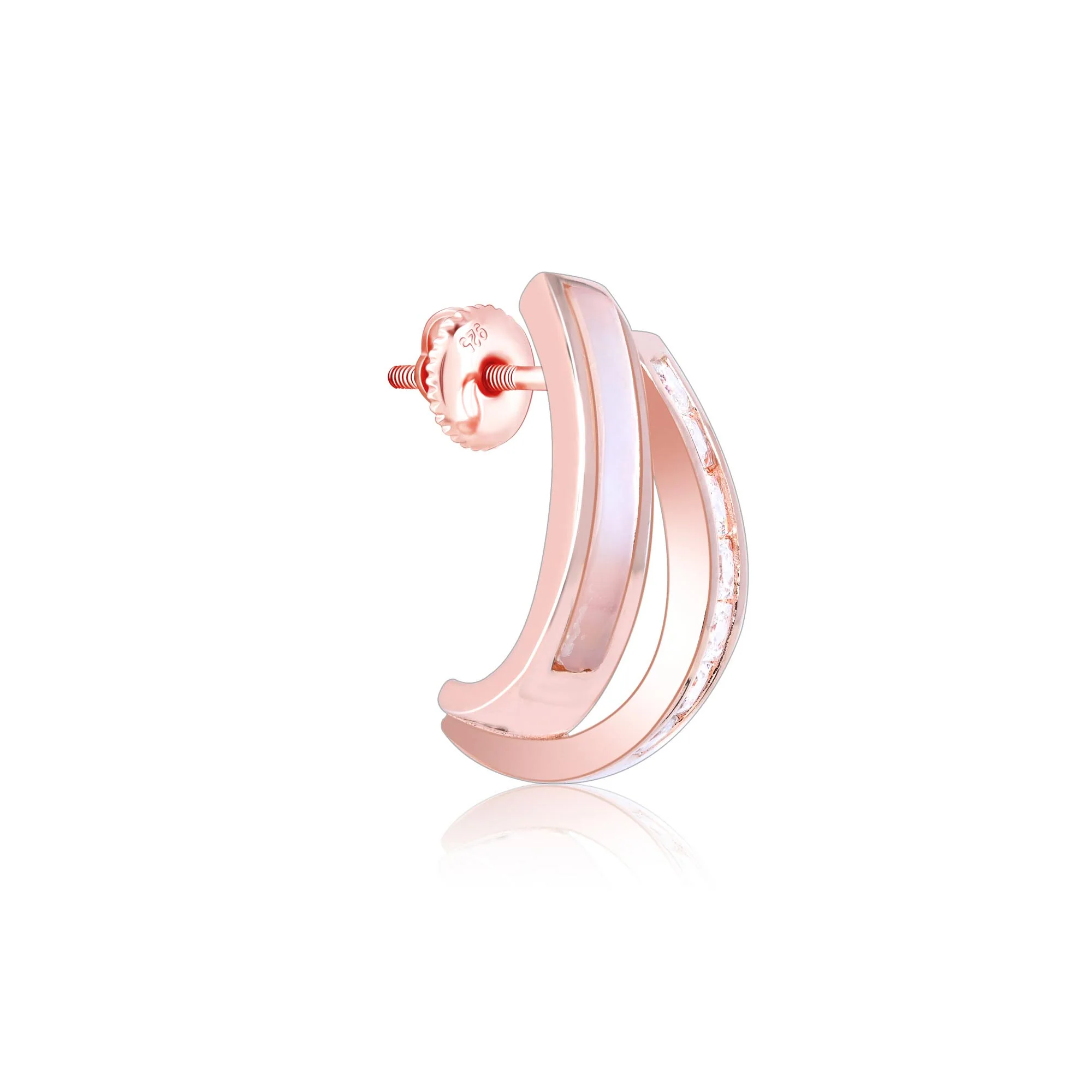Interlinking Curve Silver Studs - Image 6