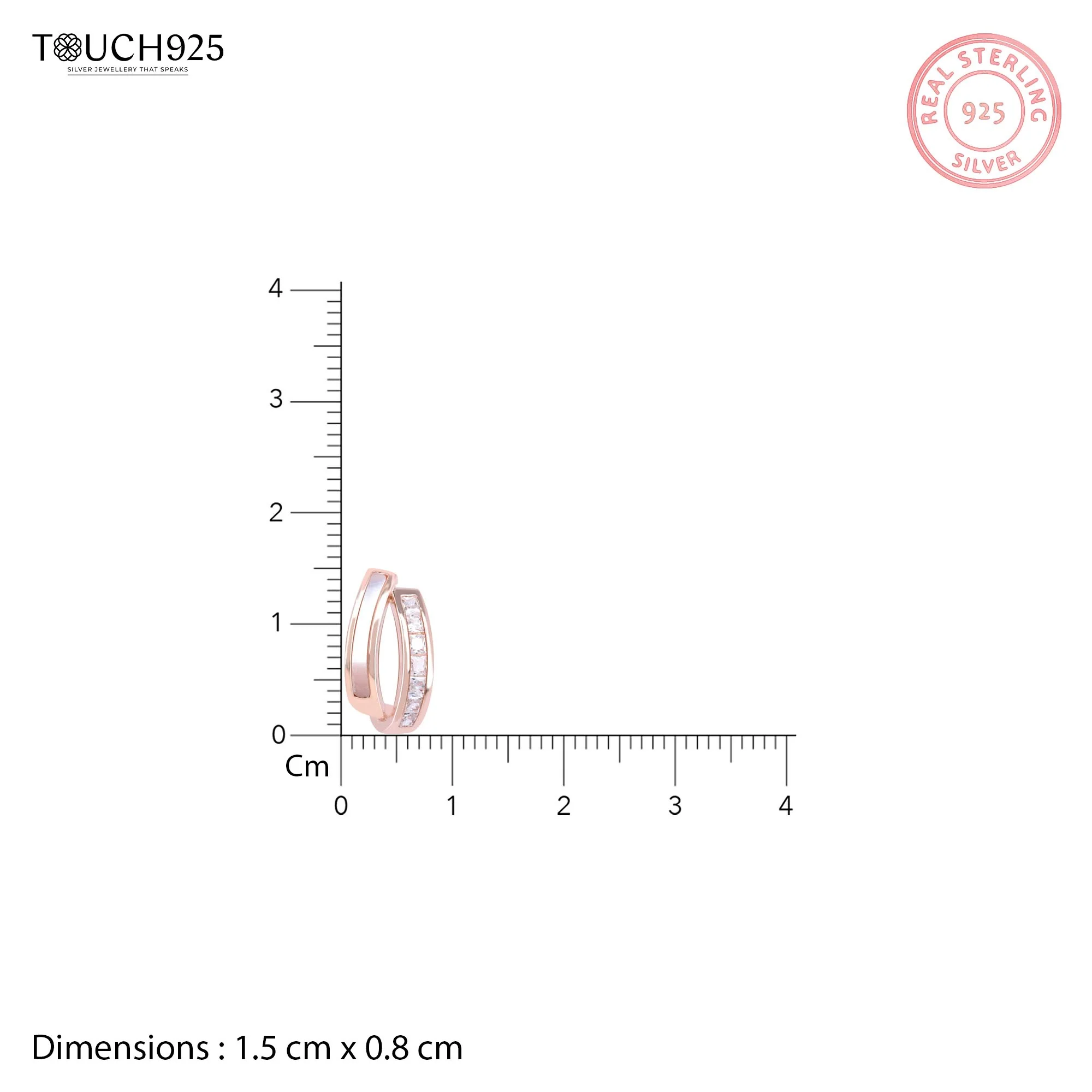 Interlinking Curve Silver Studs - Image 8