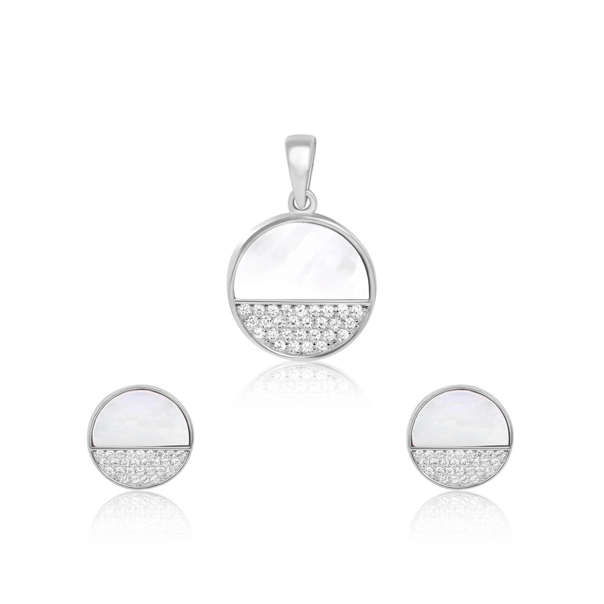 Ivory Elegance Circle Pendant Set - Image 2