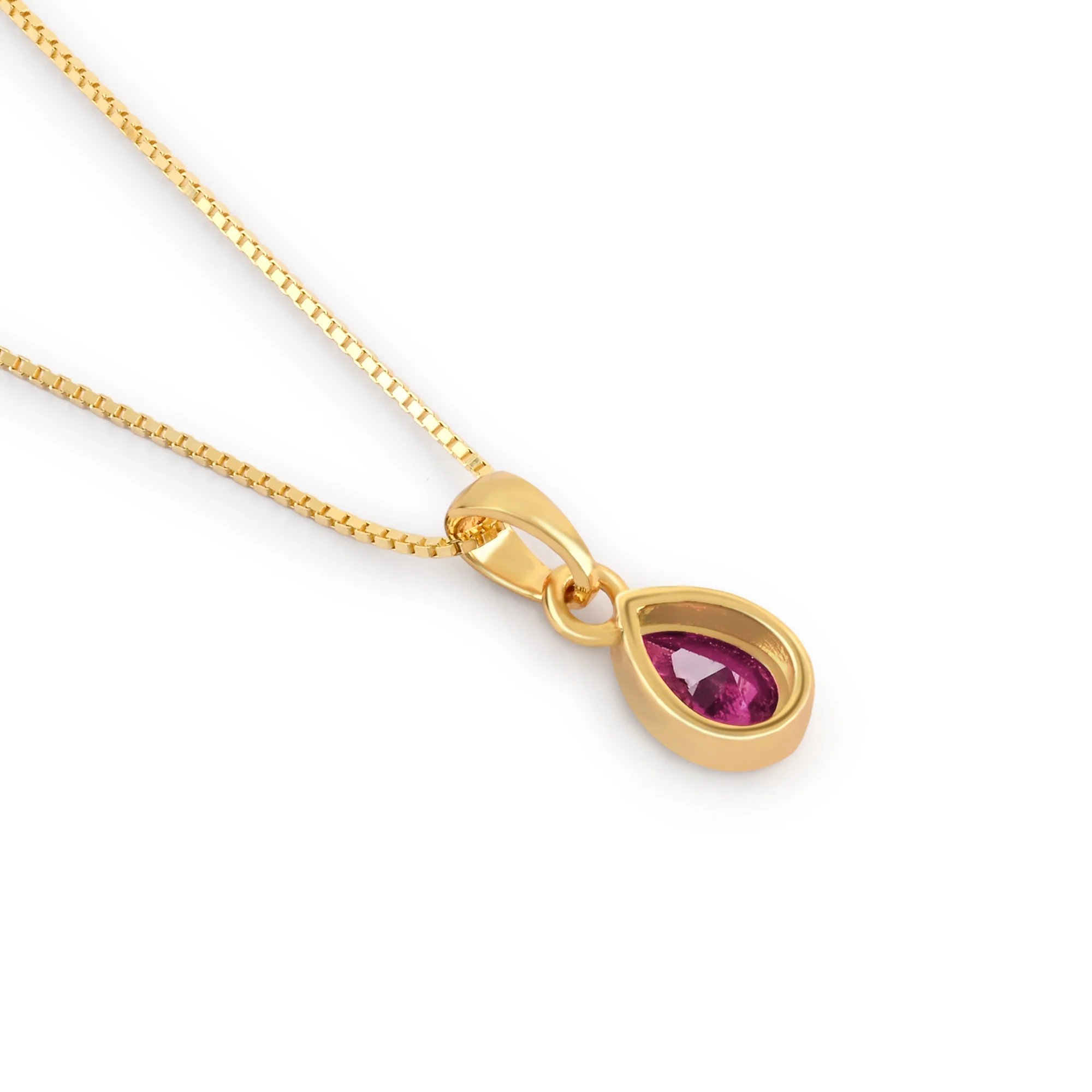 July Birthstone Silver Necklace - Image 5
