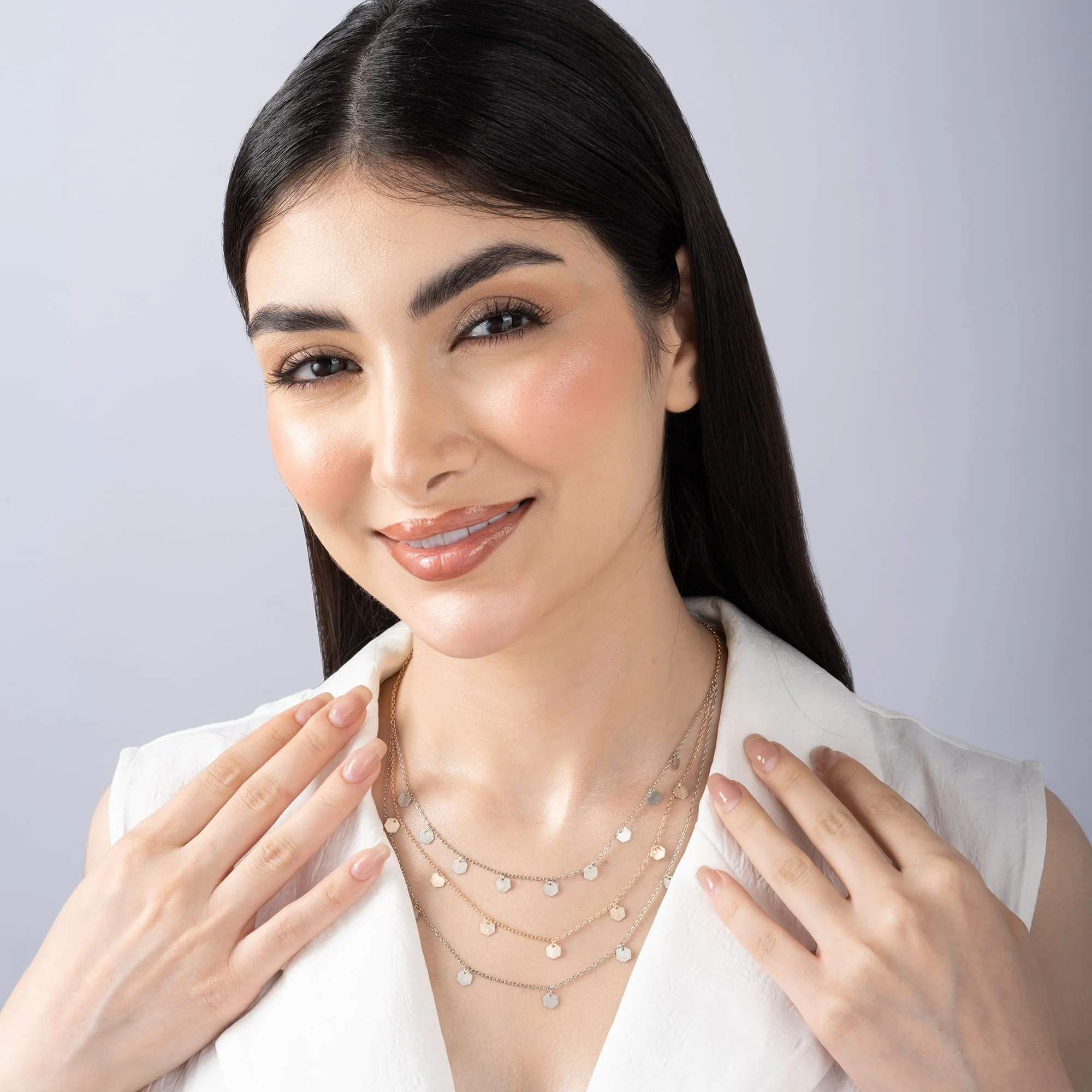 Layered Heart Necklace - Image 4