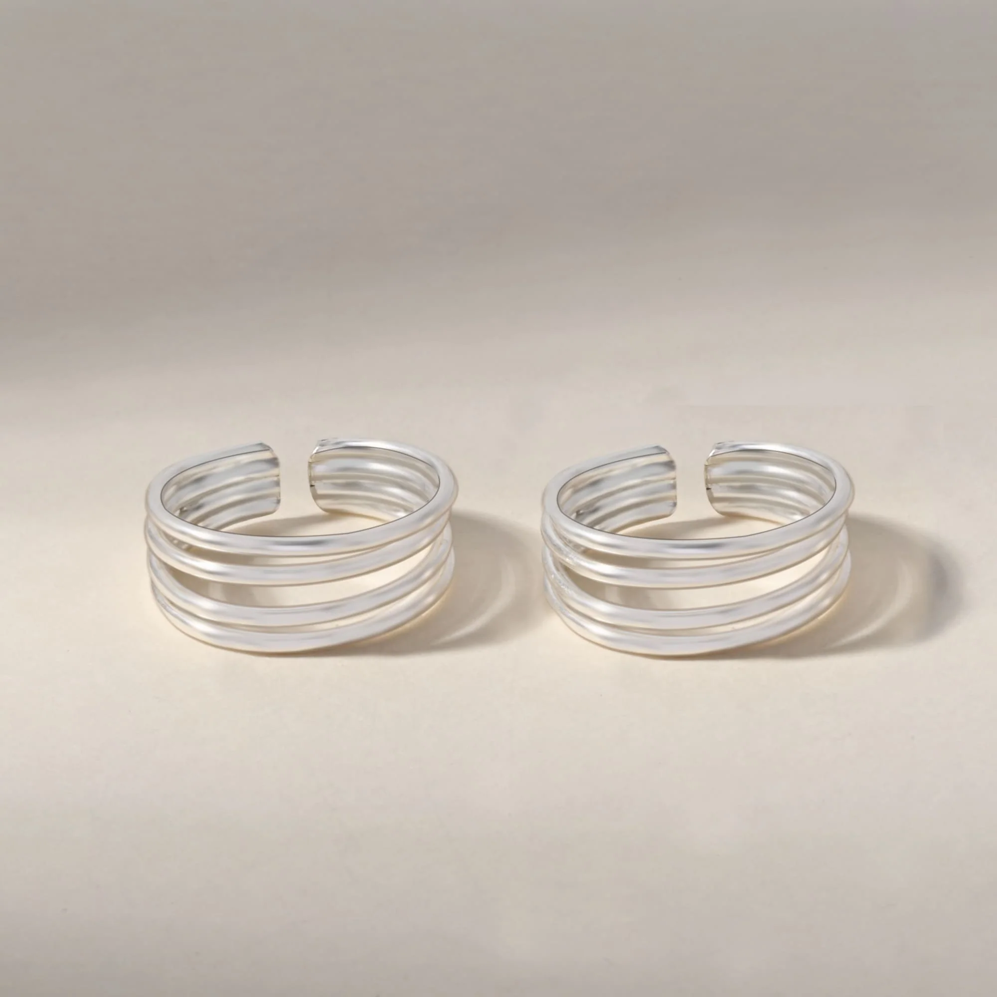 Layered Band Toe Ring
