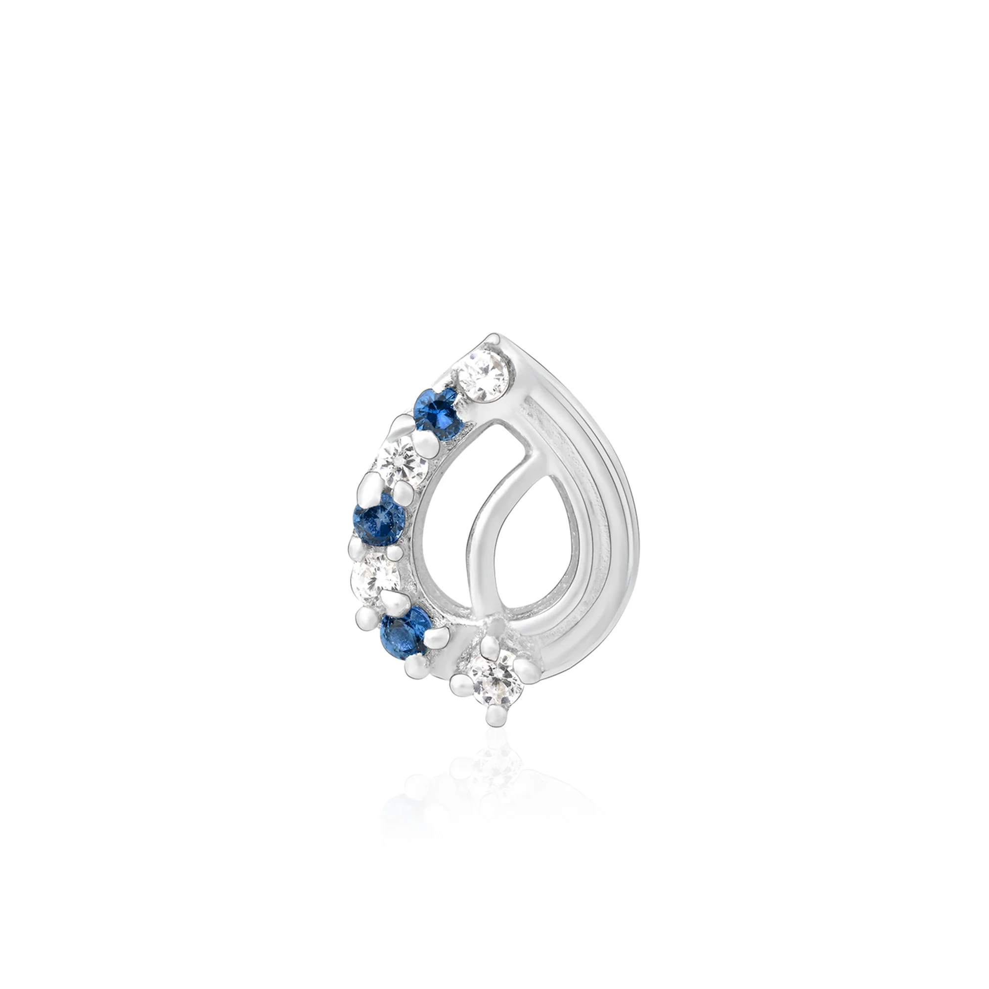 Leaf Arc Silver Nose Pin - Image 15