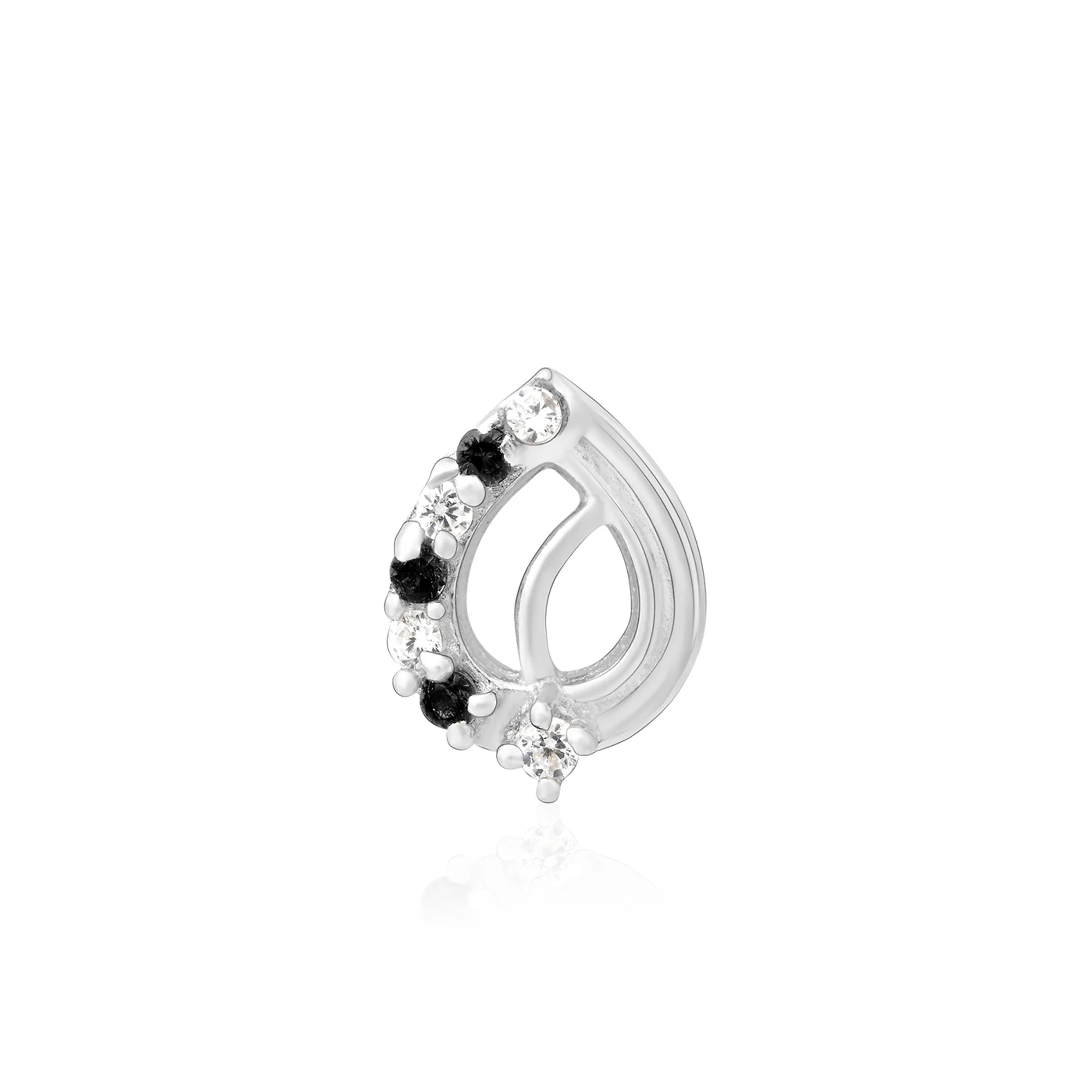 Leaf Arc Silver Nose Pin - Image 4