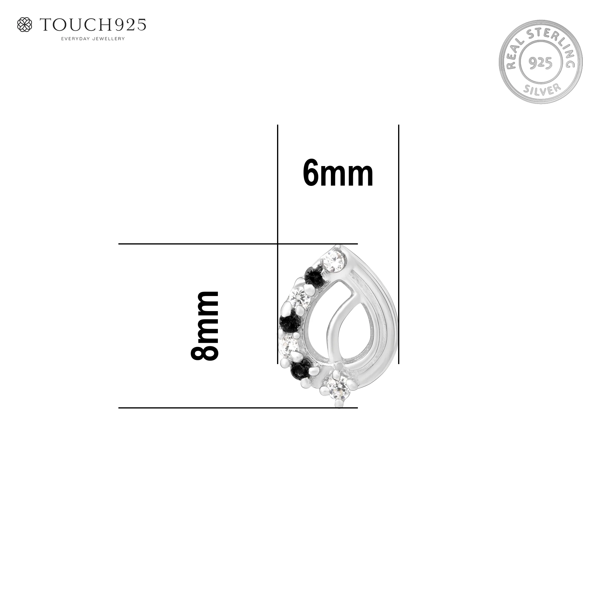 Leaf Arc Silver Nose Pin - Image 6