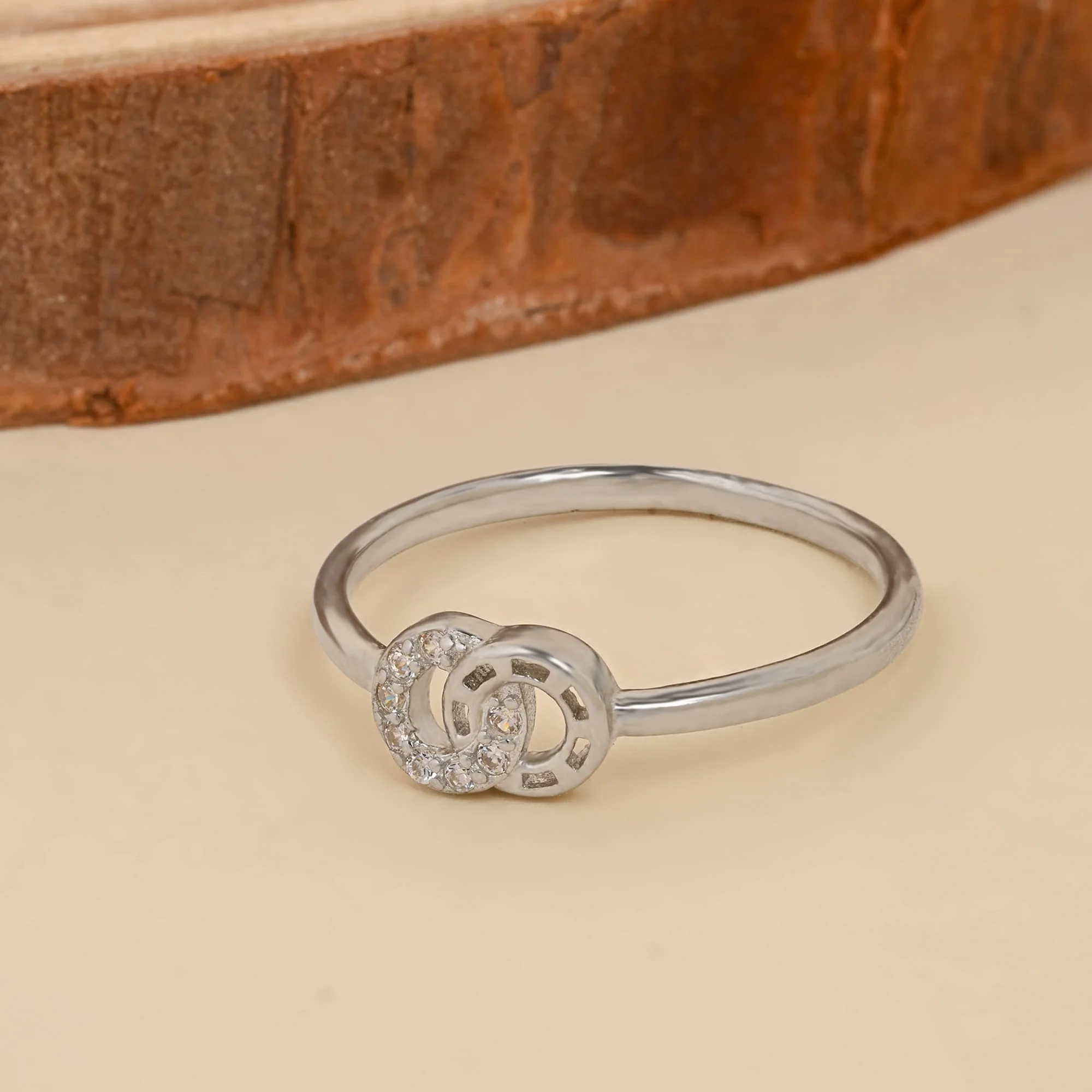 Linked Radiance CZ Silver Ring - Image 3