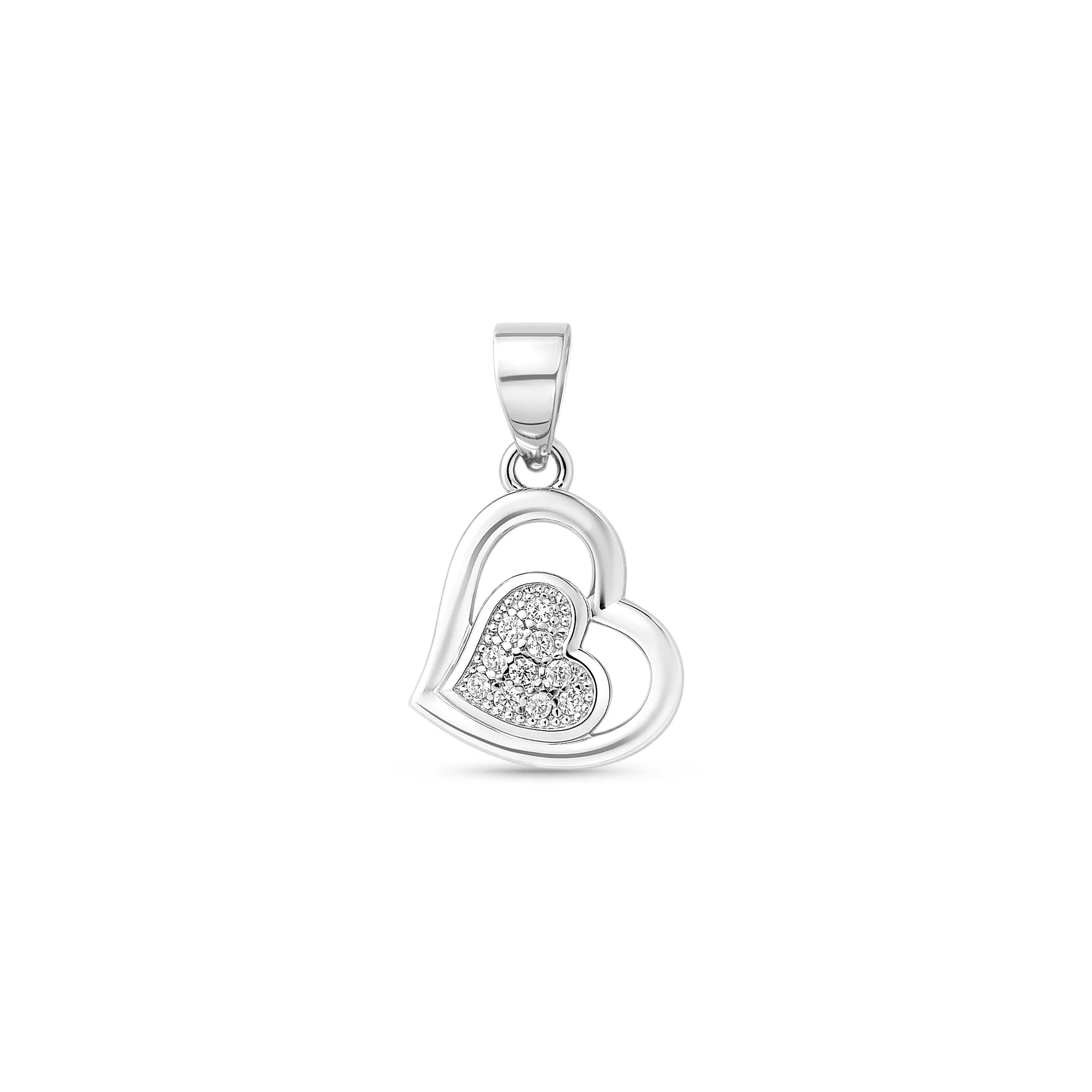 Little Love Heart Silver Pendant - Image 2