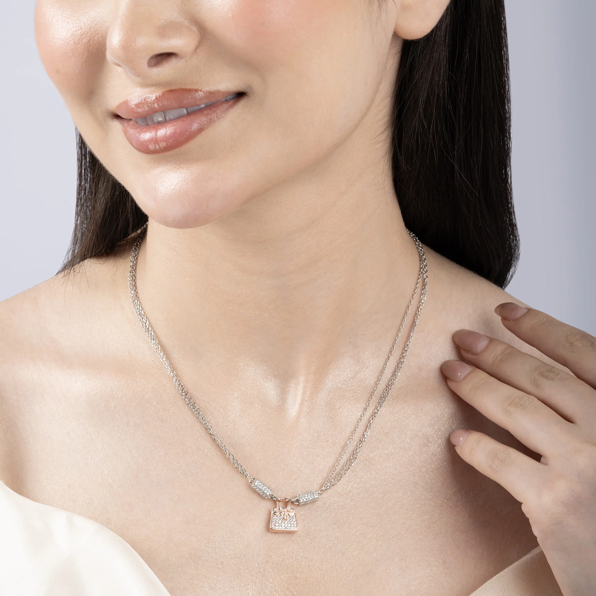 Lock Pendant Necklace - Image 3