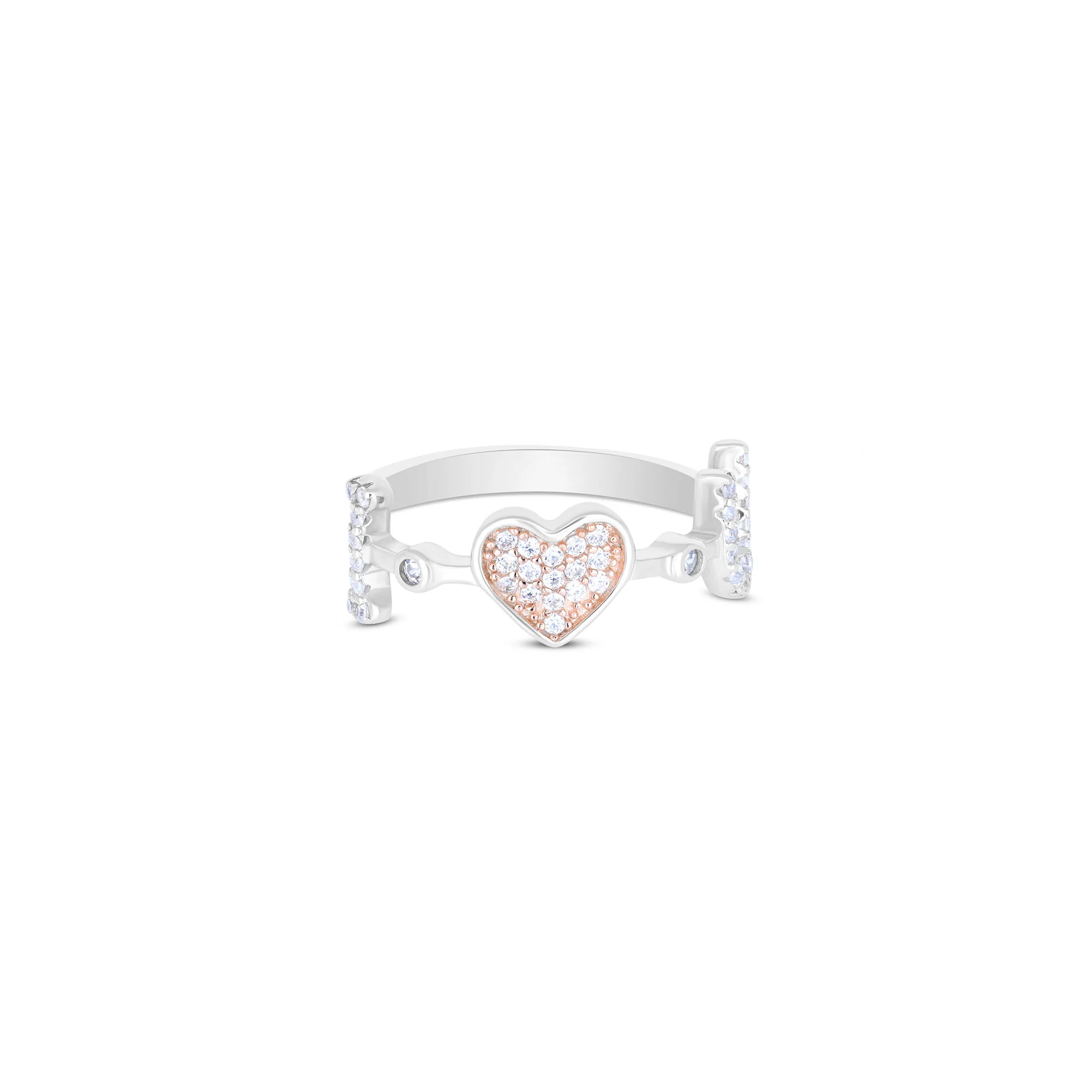 Love Heart-Crafted Silver Ring - Image 4