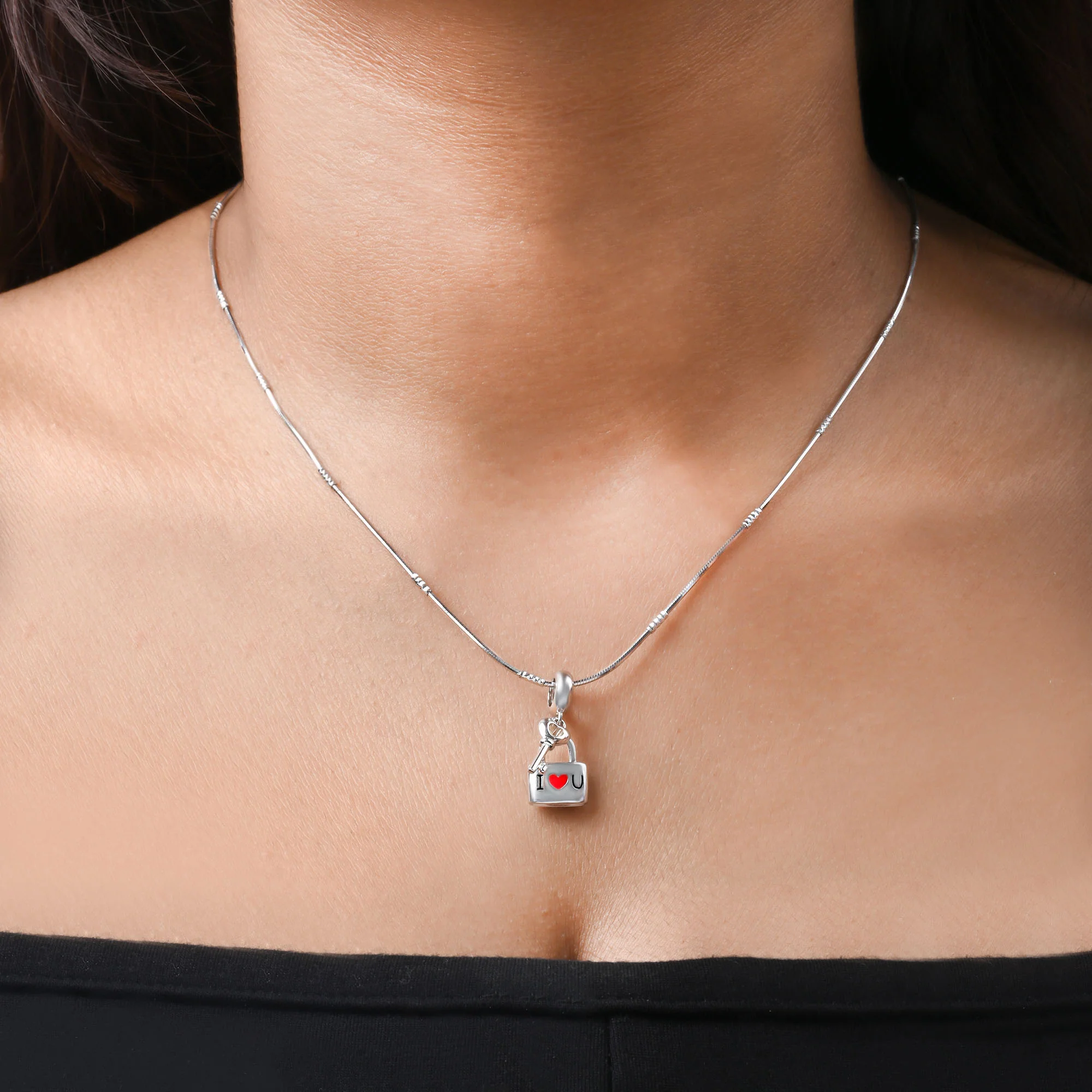 Love Lock & Key Pendant - Image 3