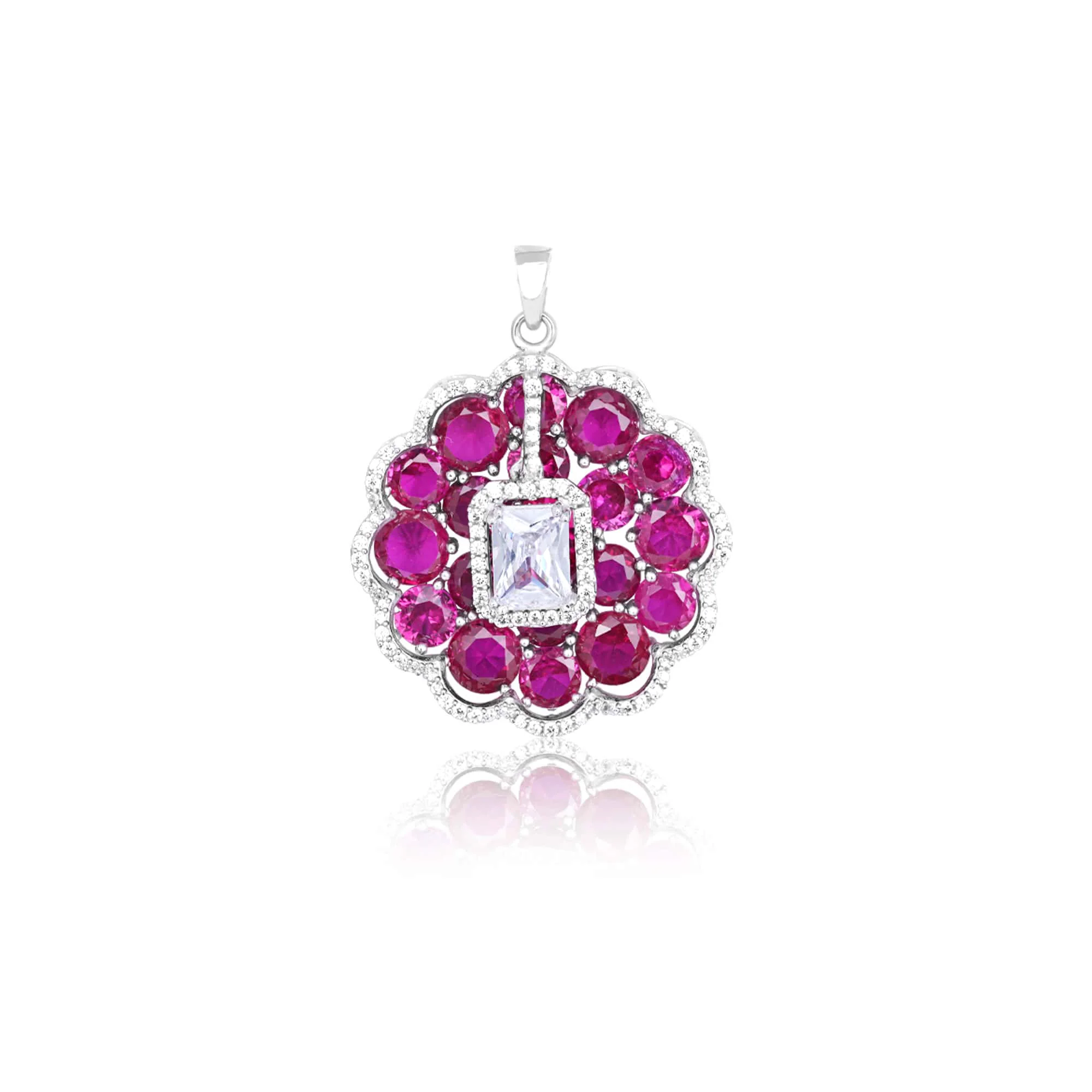 Majestic Blossom Silver Necklace Set - Image 5