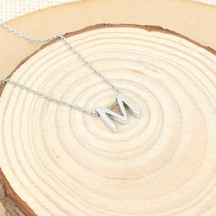 Majestic M Initial Necklace - Image 3