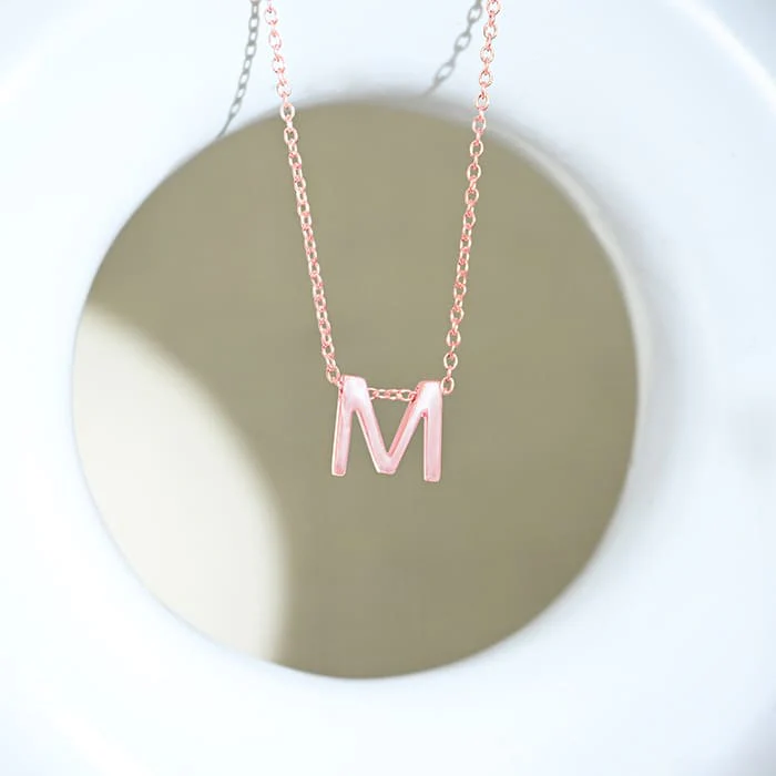 Majestic M Initial Necklace - Image 5