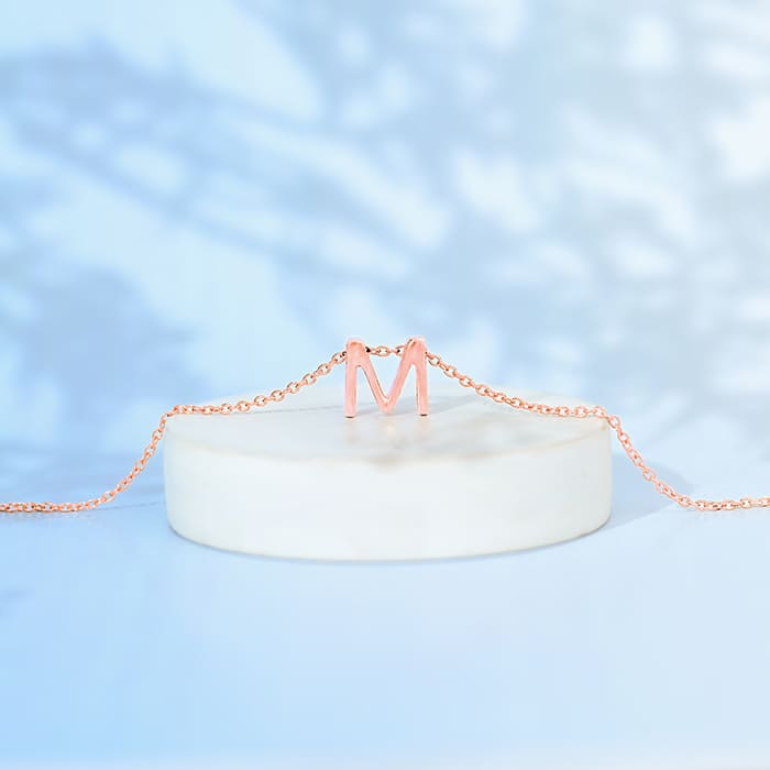 Majestic M Initial Necklace - Image 7