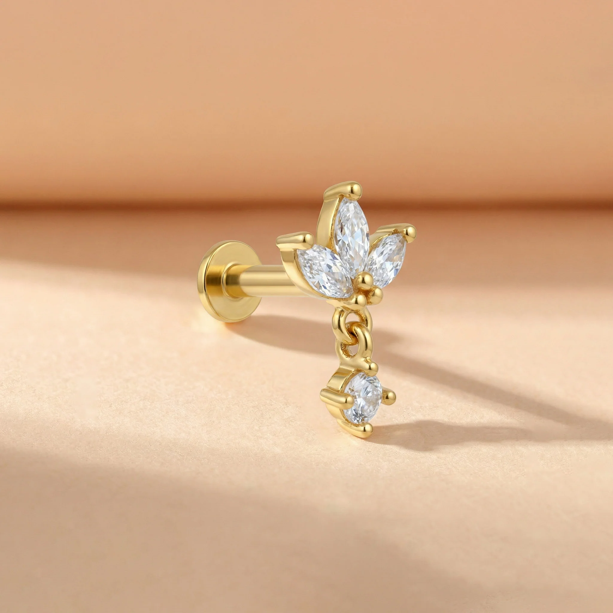 Marquise Bloom Nose Pin - Image 3