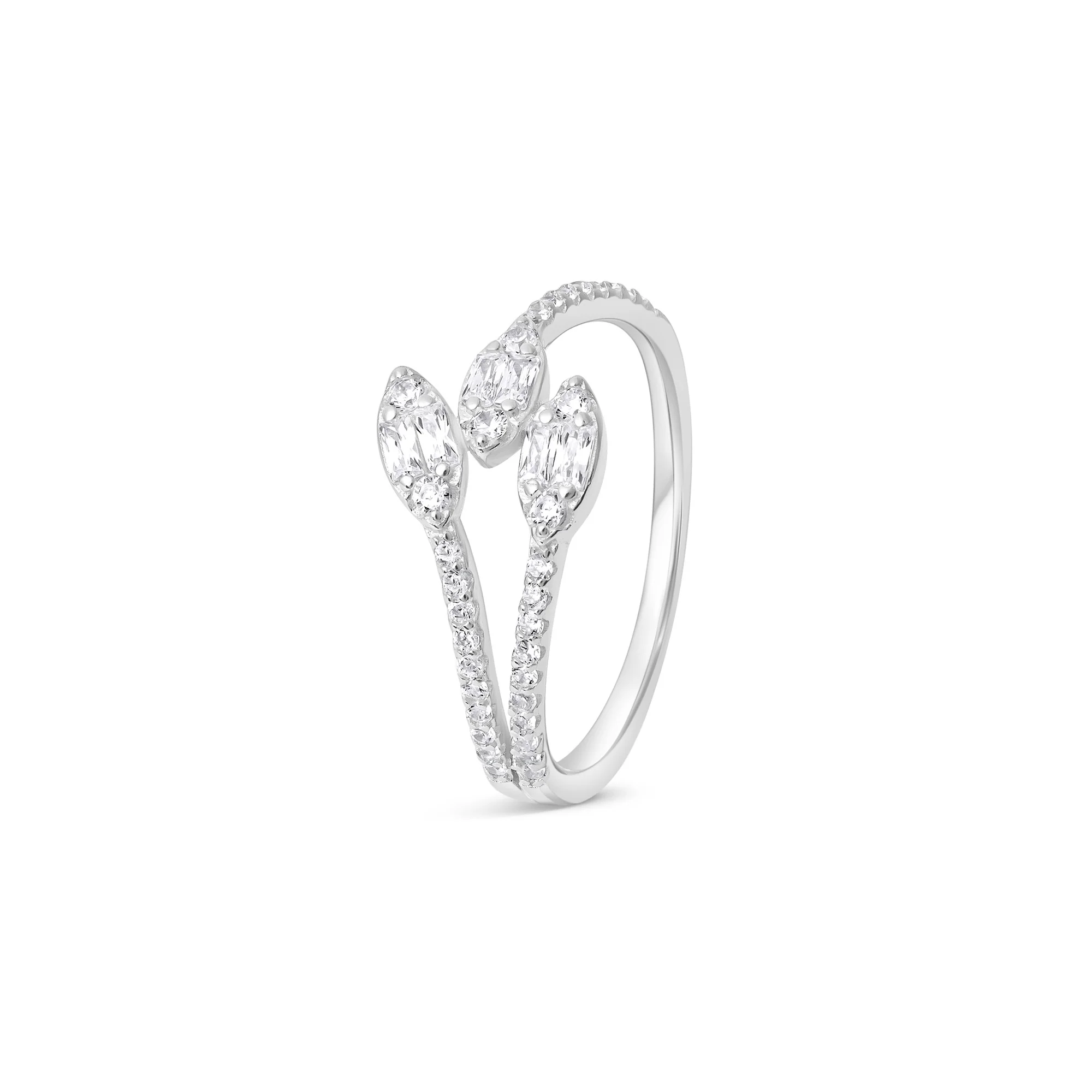 Marquise Leaf Trio Split Ring - Image 9