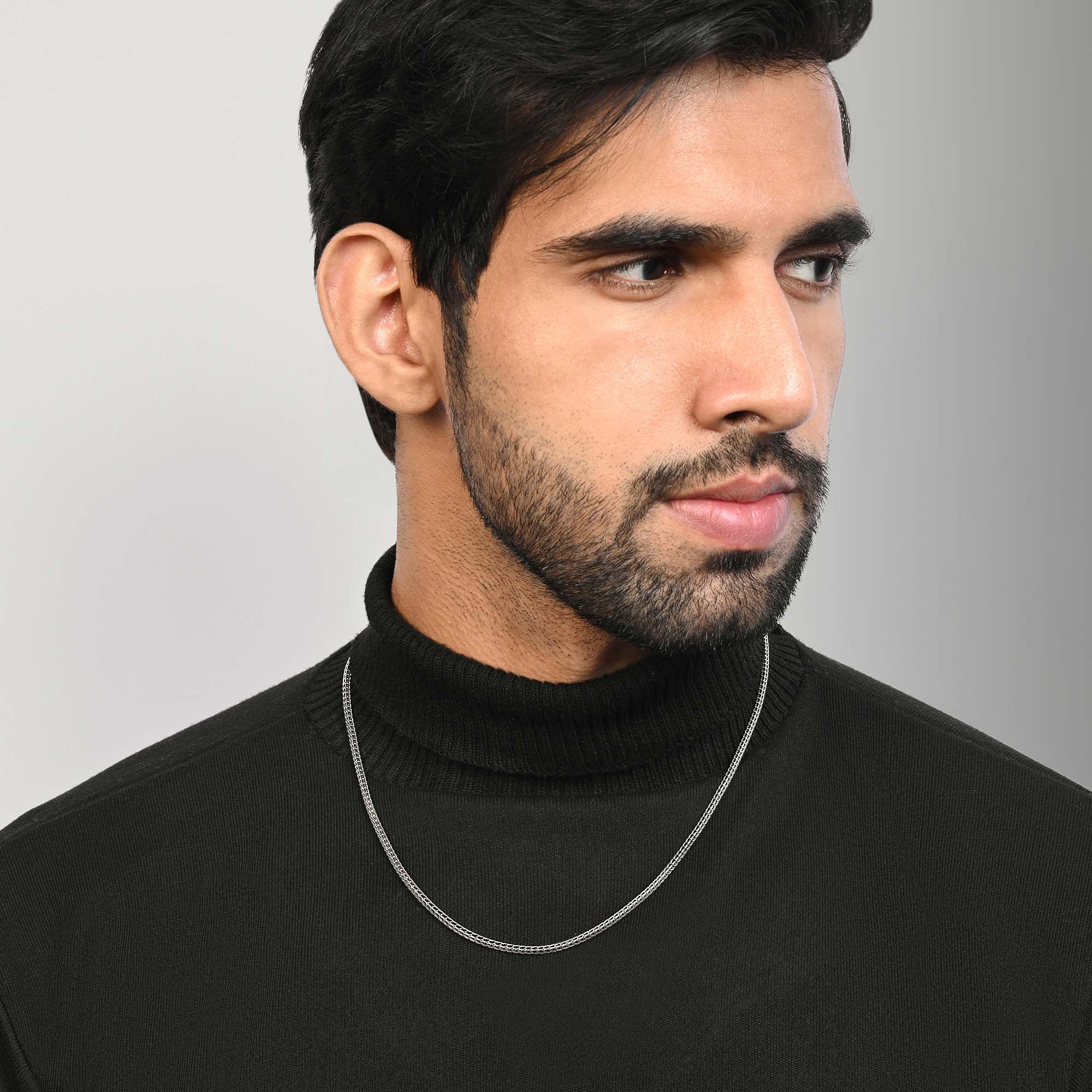 Mesh Weave Silver Chain - Image 4
