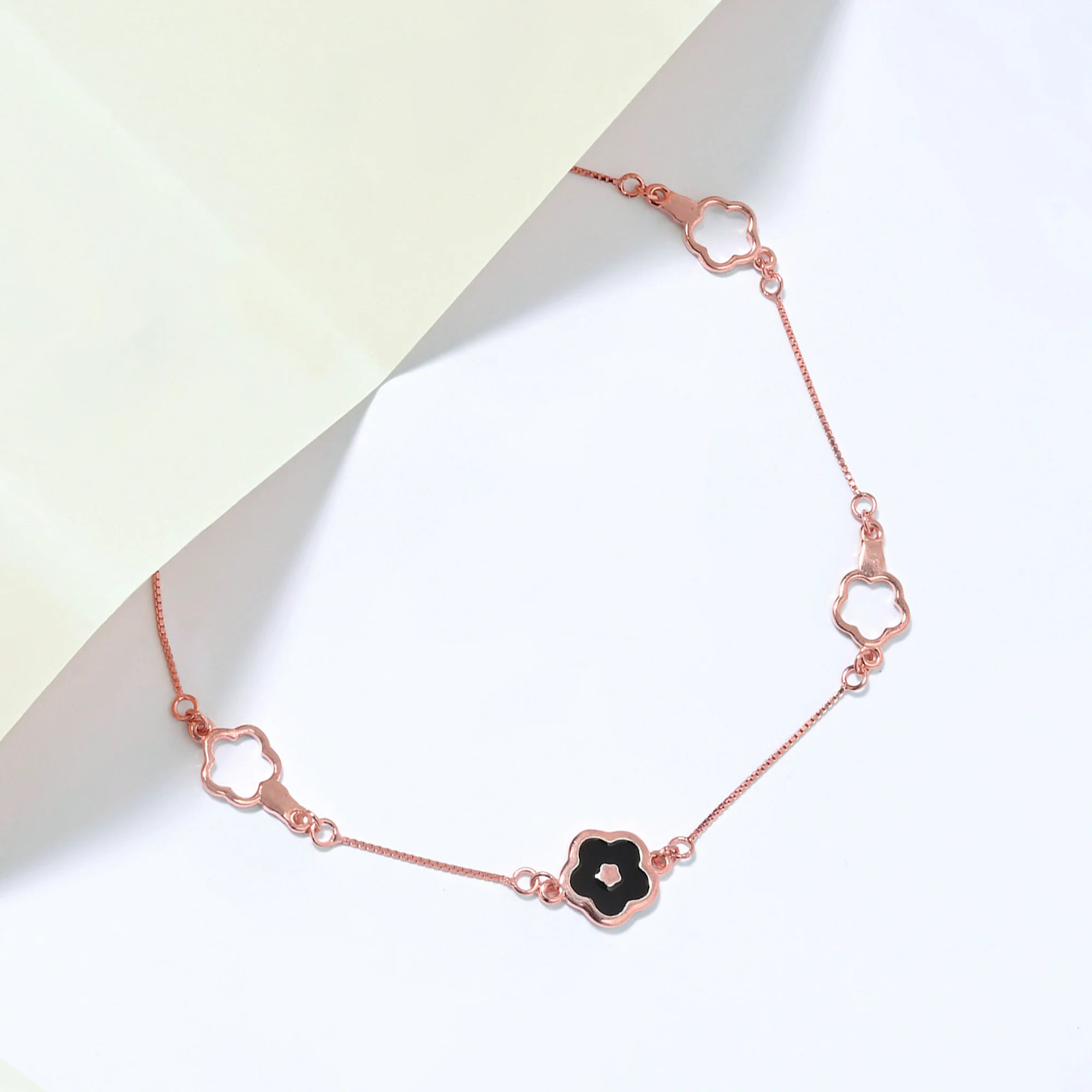 Midnight Bloom Silver Anklet - Image 11
