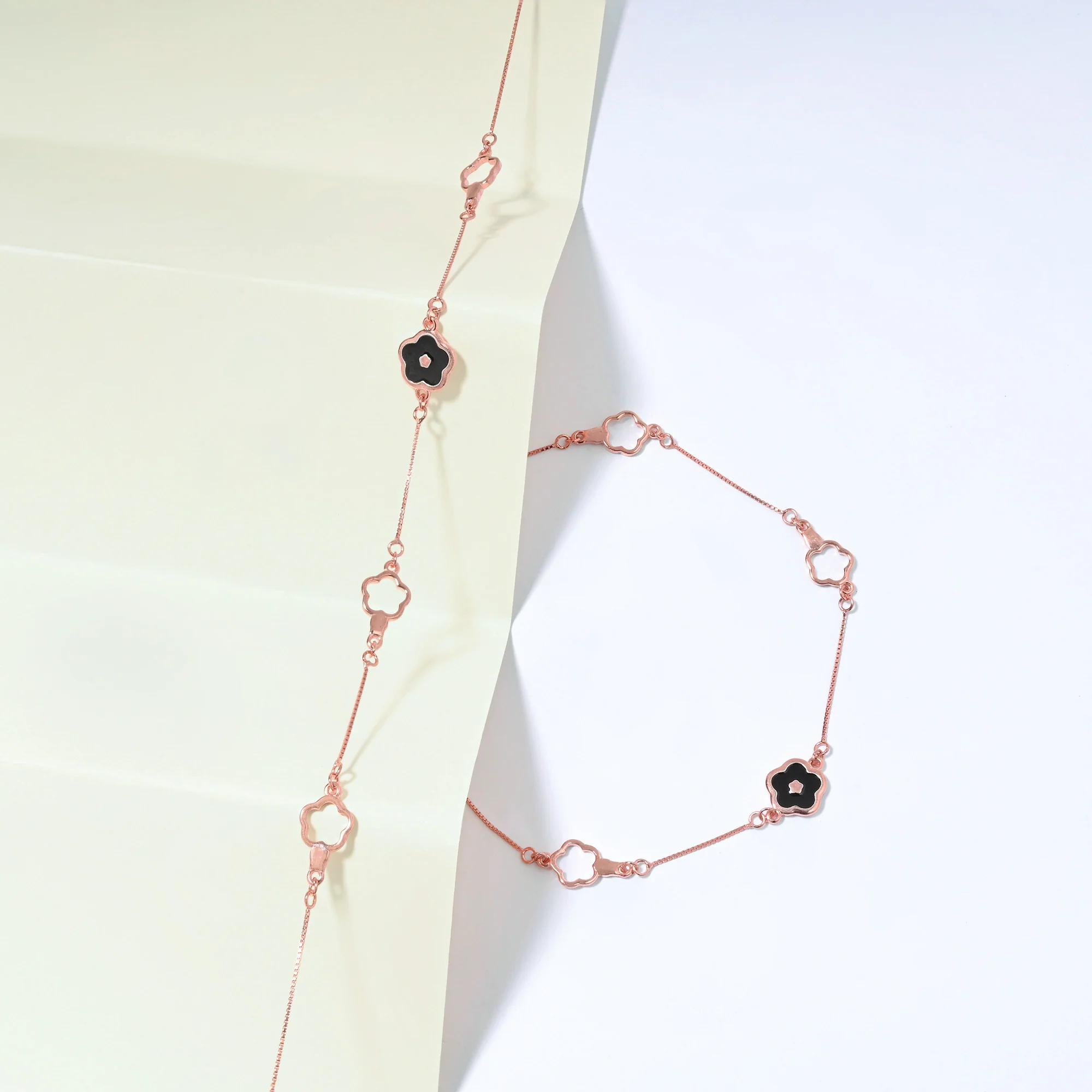 Midnight Bloom Silver Anklet - Image 15