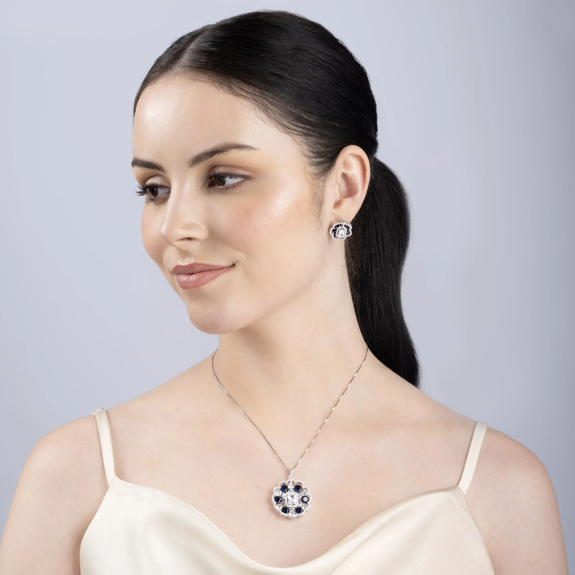 Midnight Blossom Pendant Set - Image 3