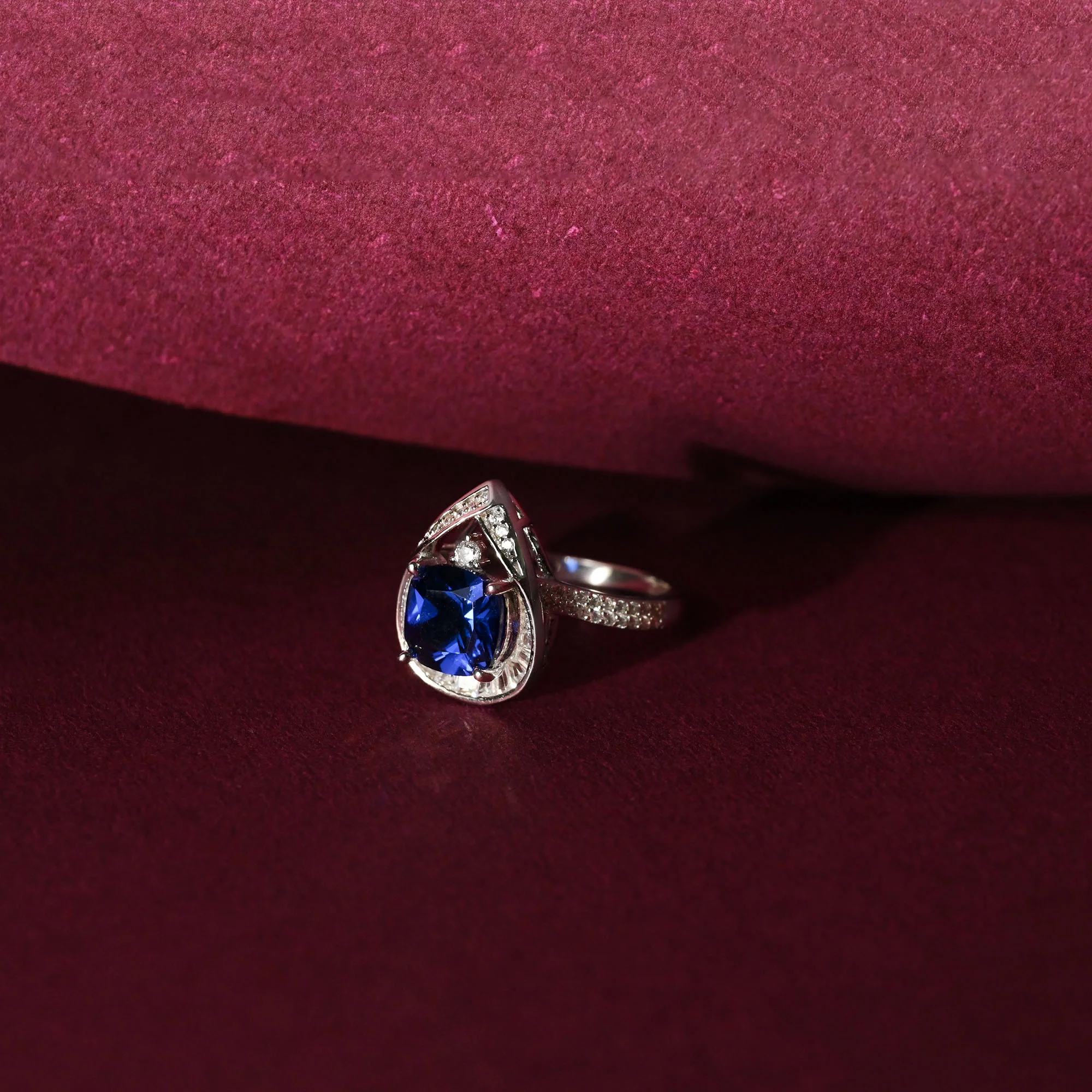 Midnight Blue Teardrop Ring - Image 2