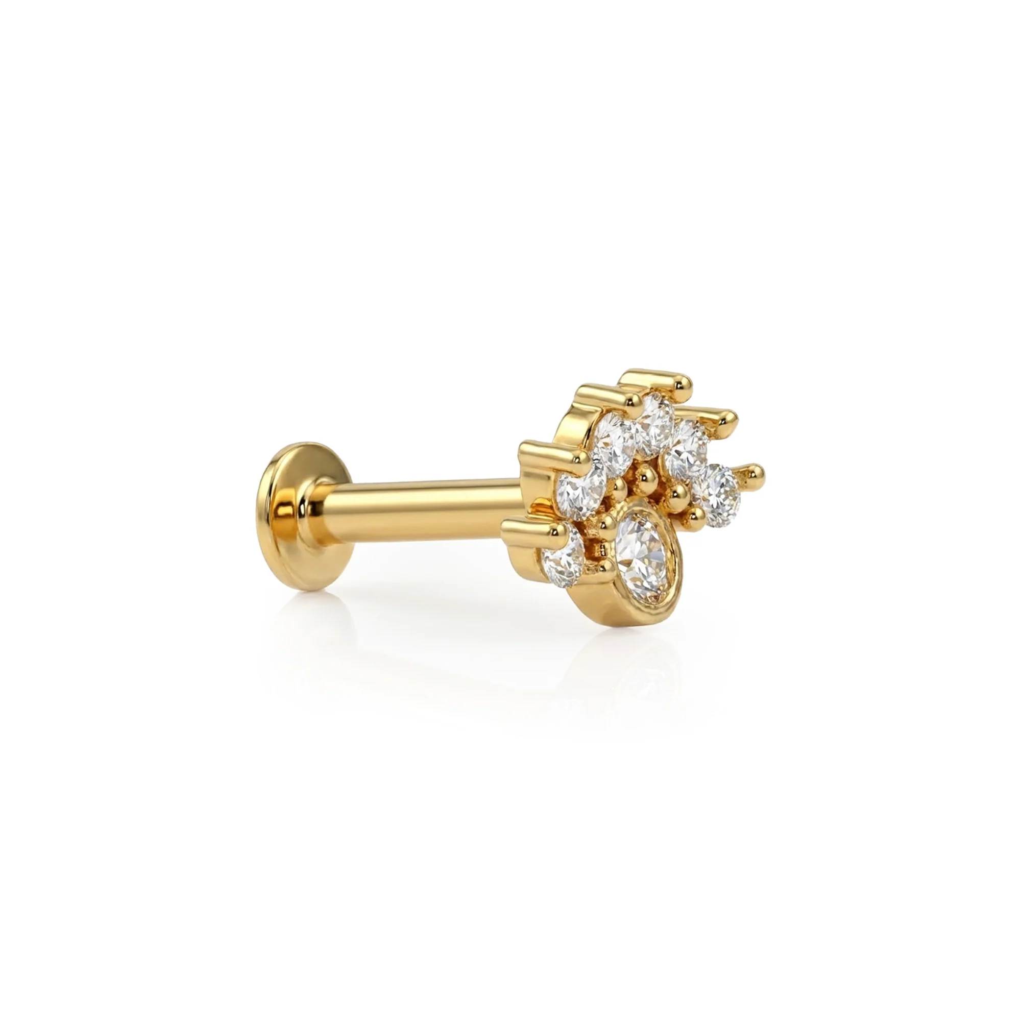 Mini Crown CZ Nose Pin - Image 2