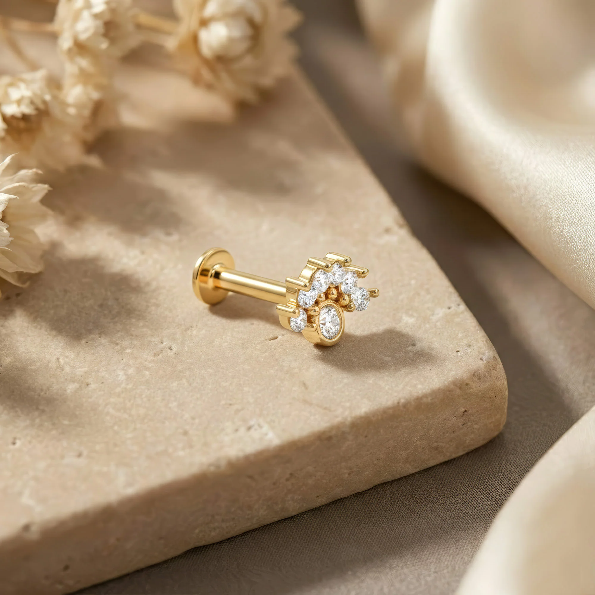 Mini Crown CZ Nose Pin - Image 3