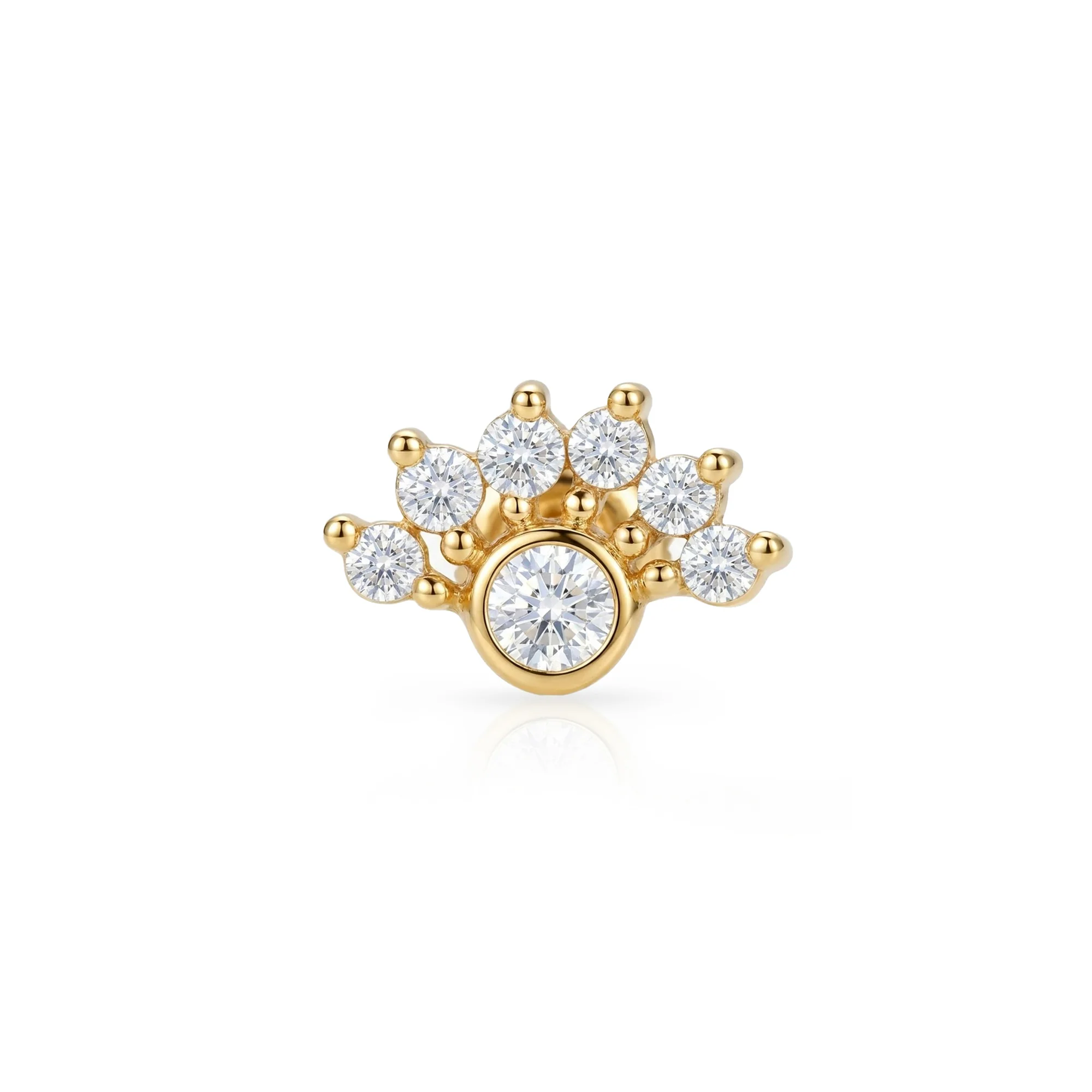 Mini Crown CZ Nose Pin - Image 4