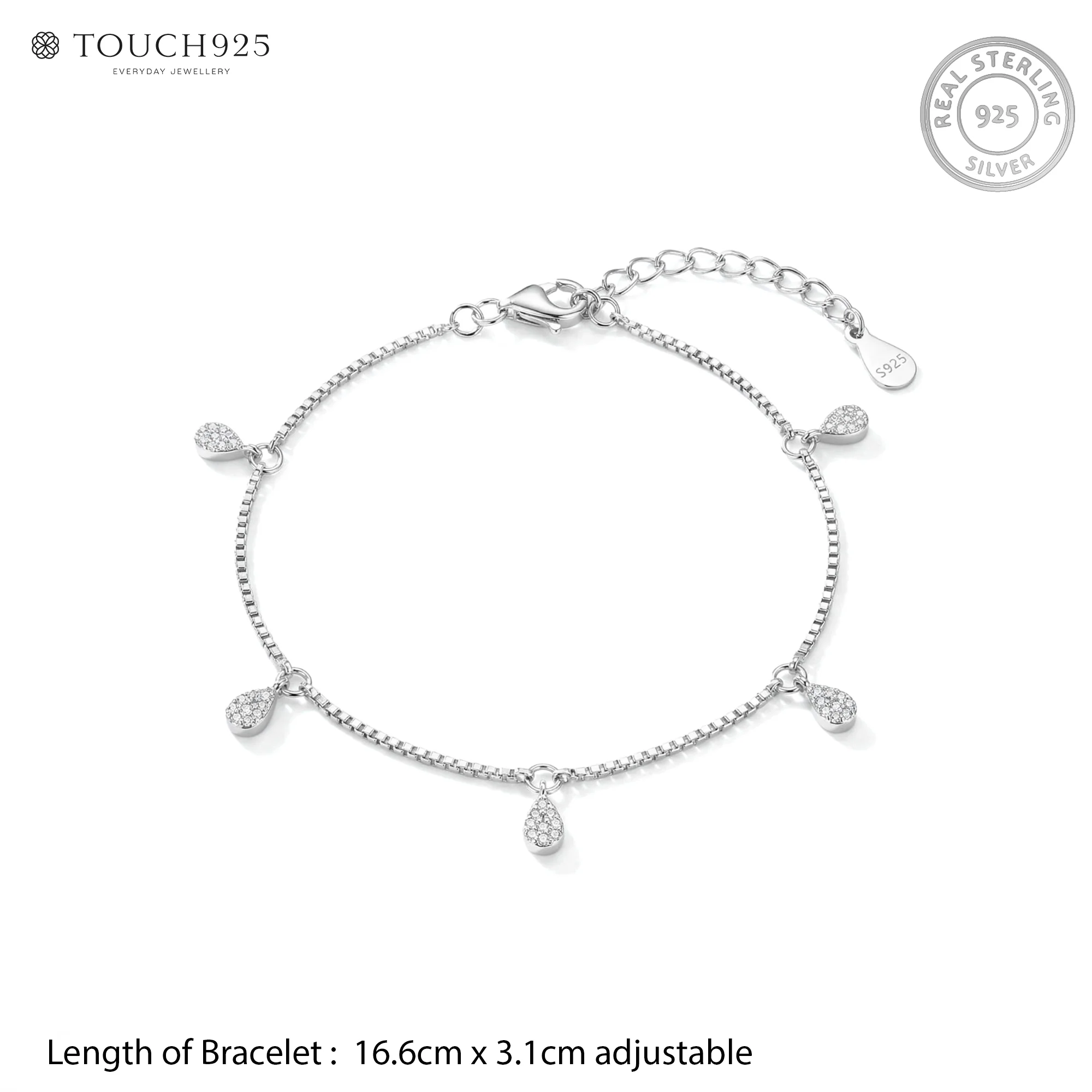 Mini Drop Silver Bracelet - Image 5