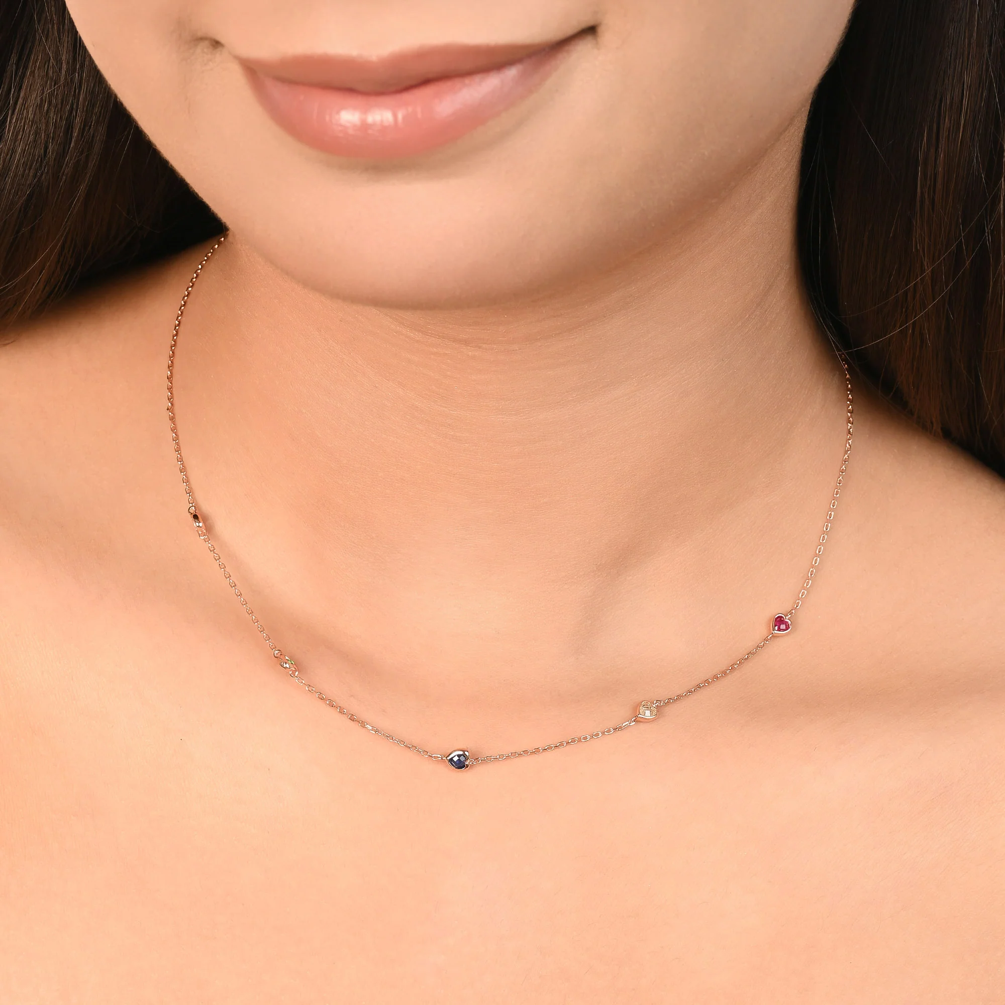 Mini Heart Charm Necklace - Image 11