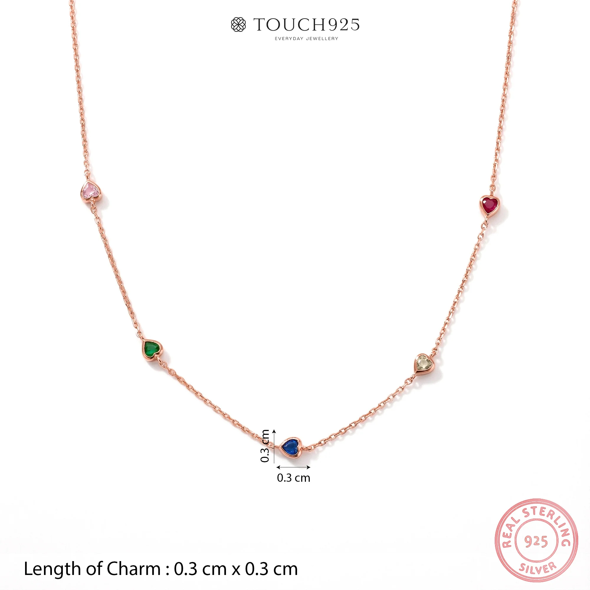 Mini Heart Charm Necklace - Image 12