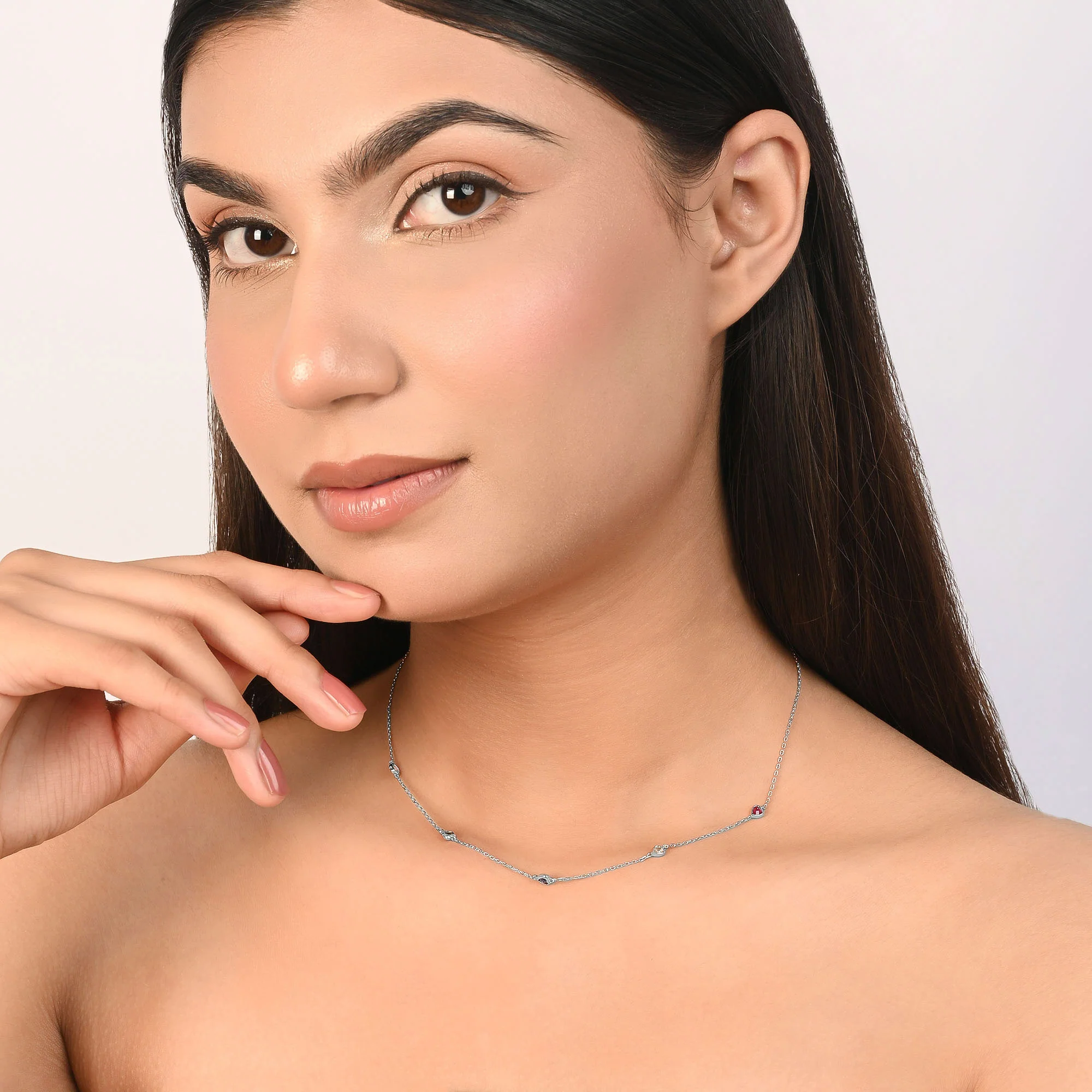 Mini Heart Charm Necklace - Image 3