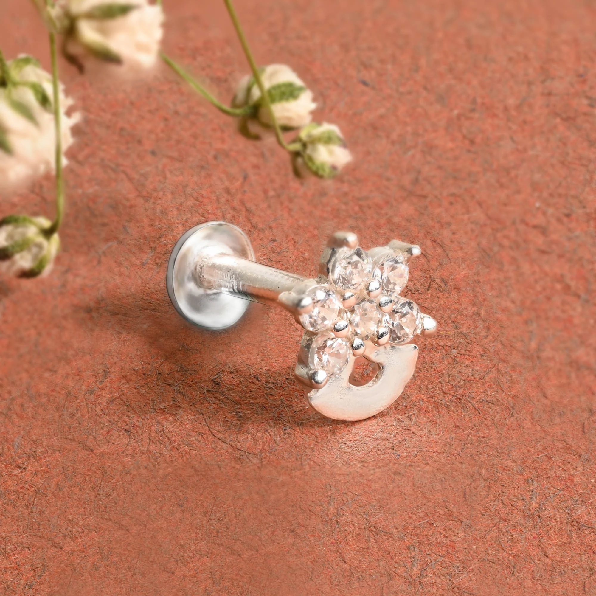 Mini Star Spark Silver Nose Pin - Image 3
