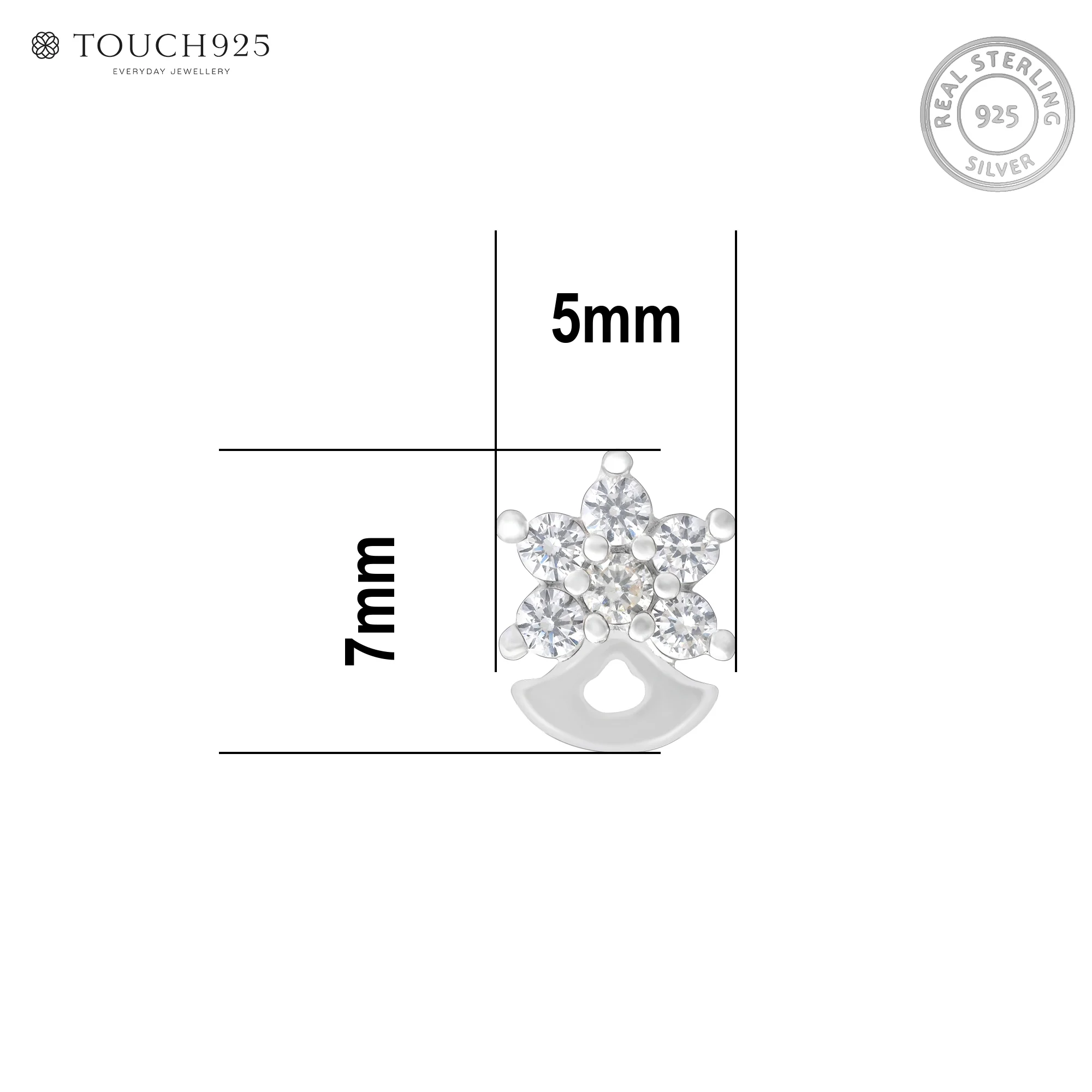 Mini Star Spark Silver Nose Pin - Image 6