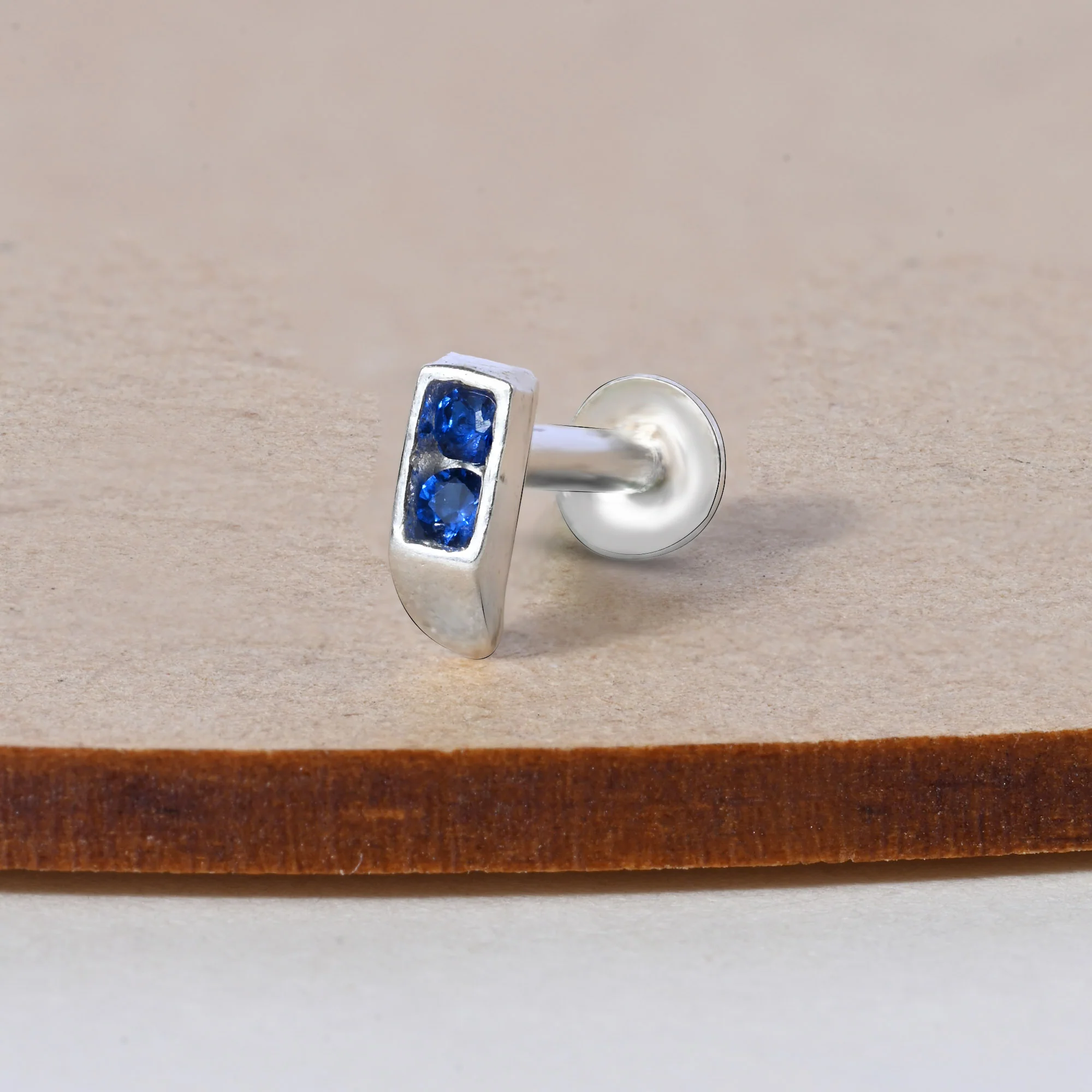 Minimal Bar Silver Nose Pin - Image 11