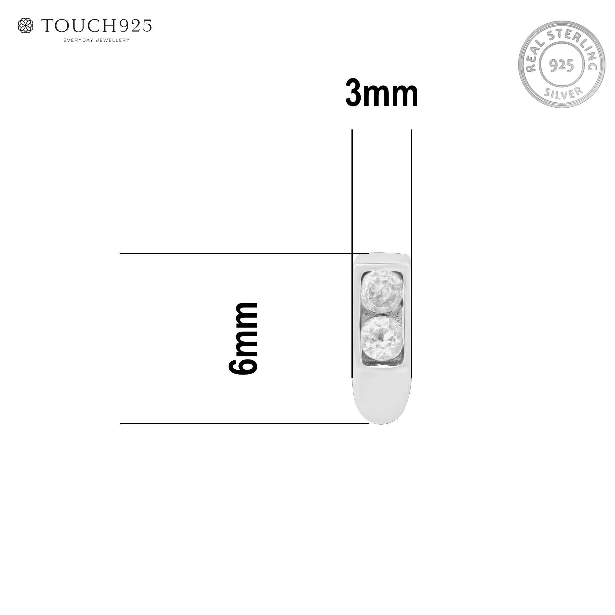 Minimal Bar Silver Nose Pin - Image 6