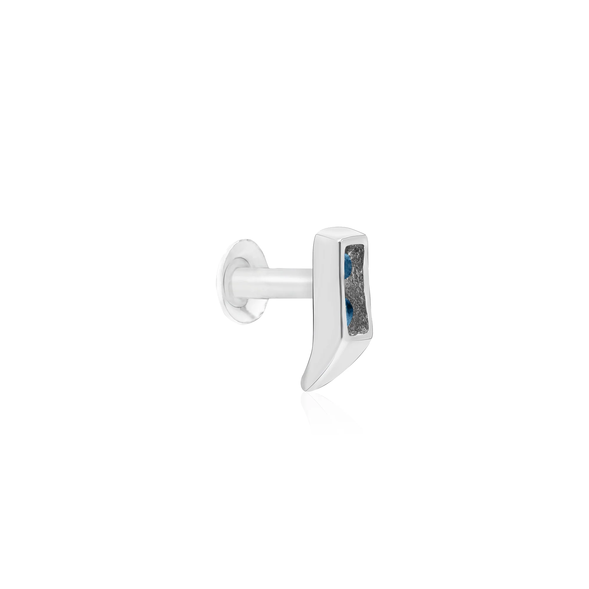 Minimal Bar Silver Nose Pin - Image 7