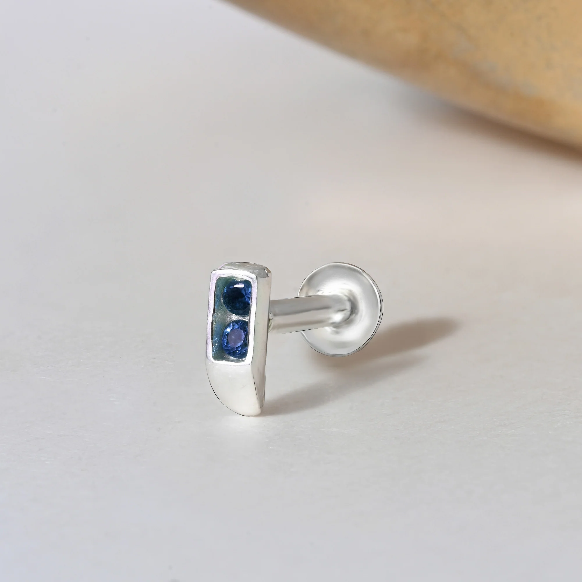 Minimal Bar Silver Nose Pin - Image 8