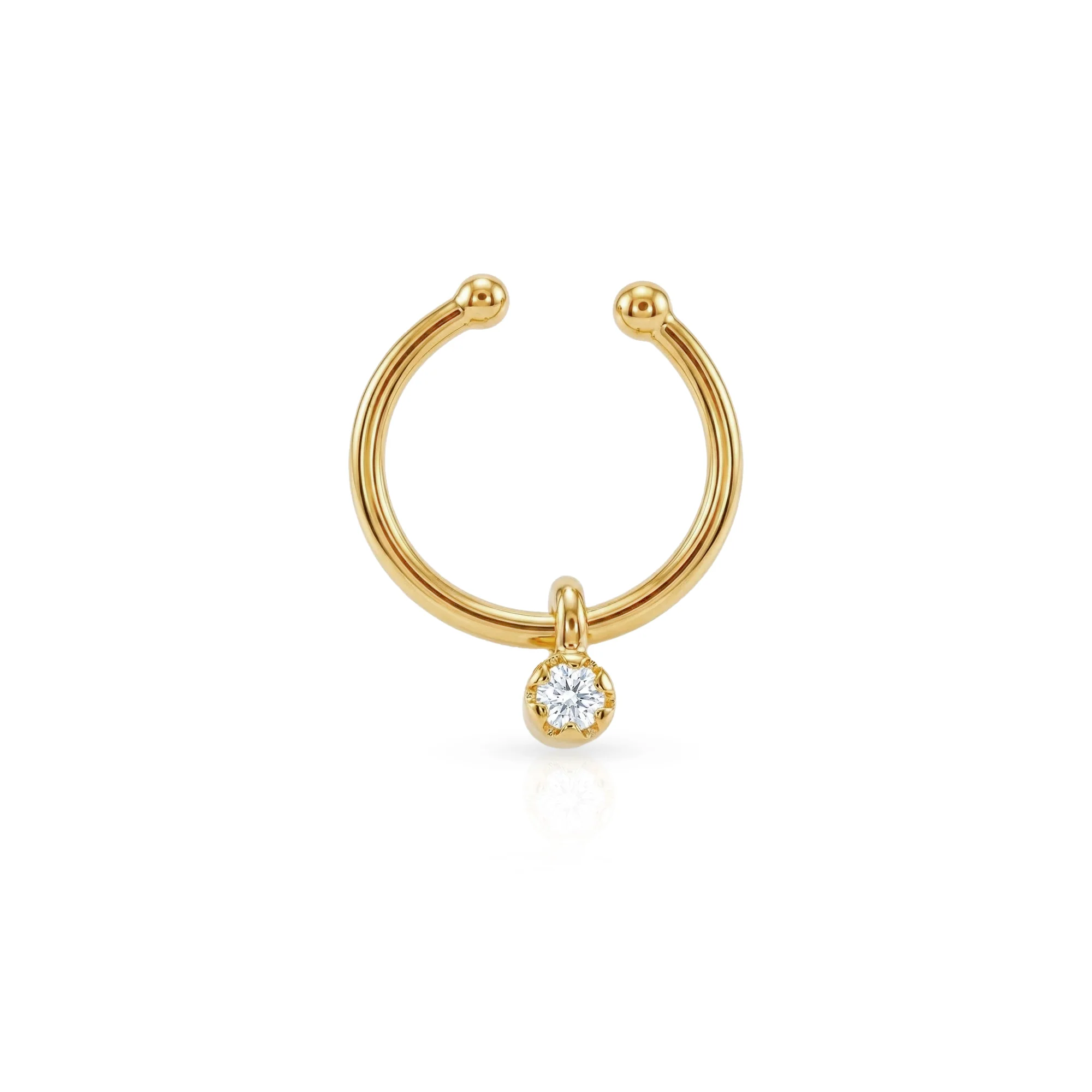 Minimal Drop Septum Nose Ring - Image 2