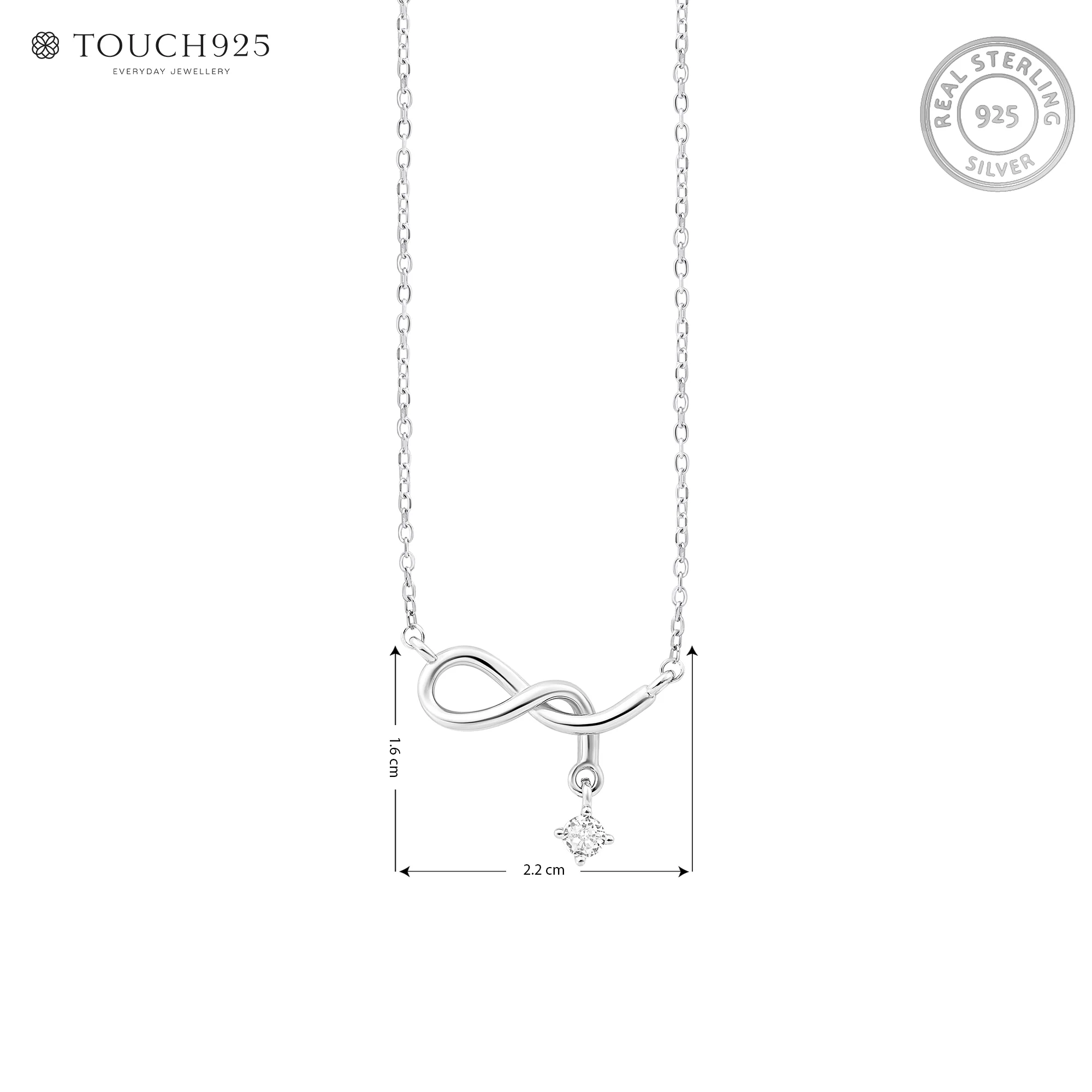 Minimal Infinity Drop Necklace - Image 6