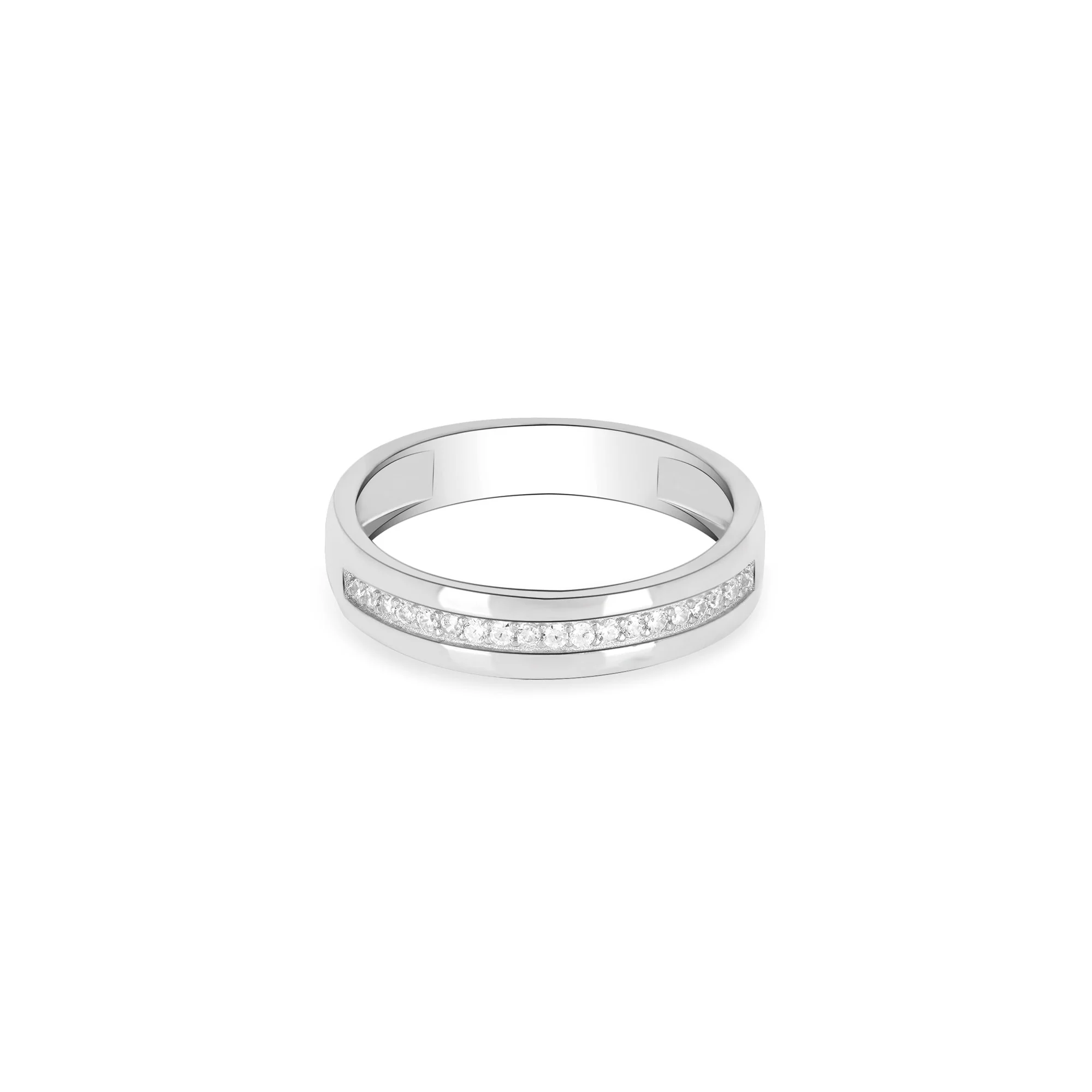 Minimal Line Silver Band Ring - Image 2