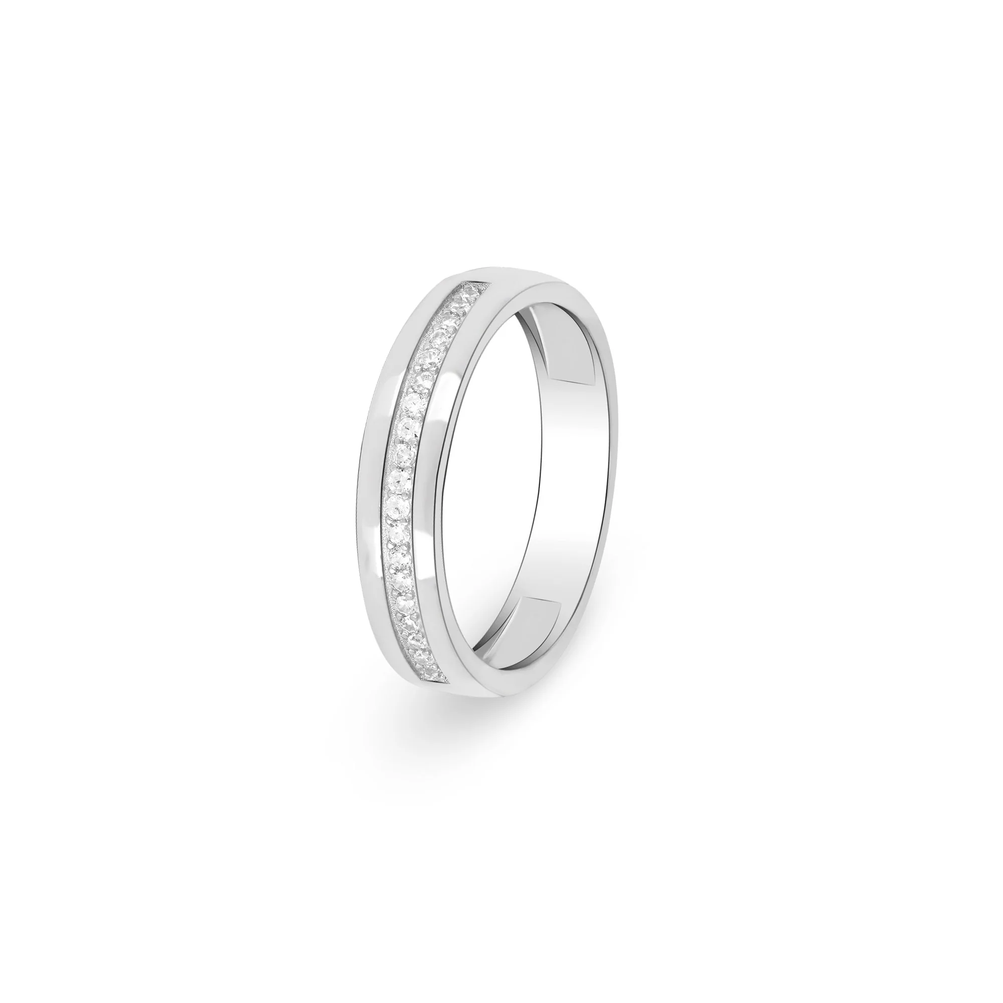 Minimal Line Silver Band Ring - Image 4